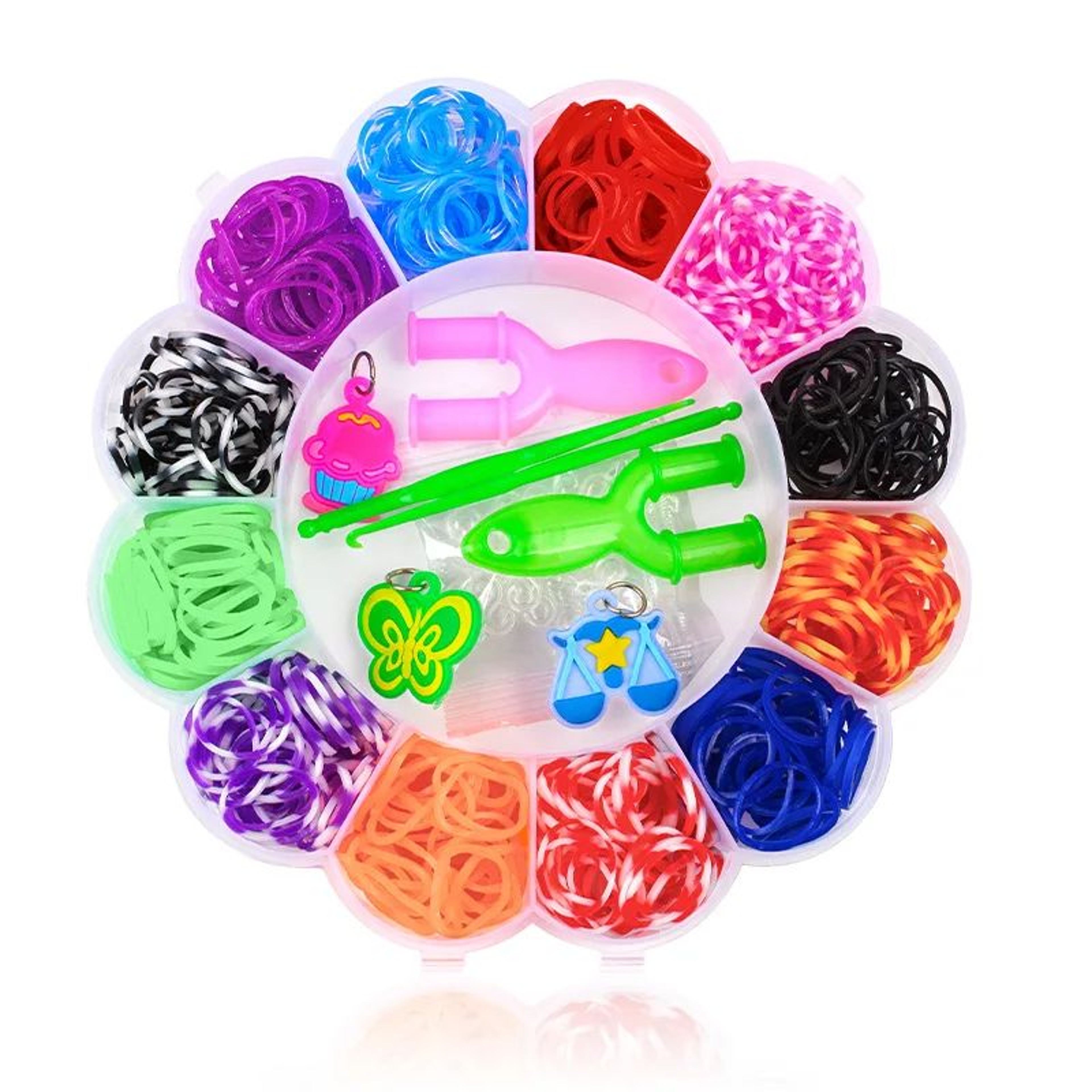 600PCS Rainbow Loom Bands Bracelet Making Kit For Kids 4