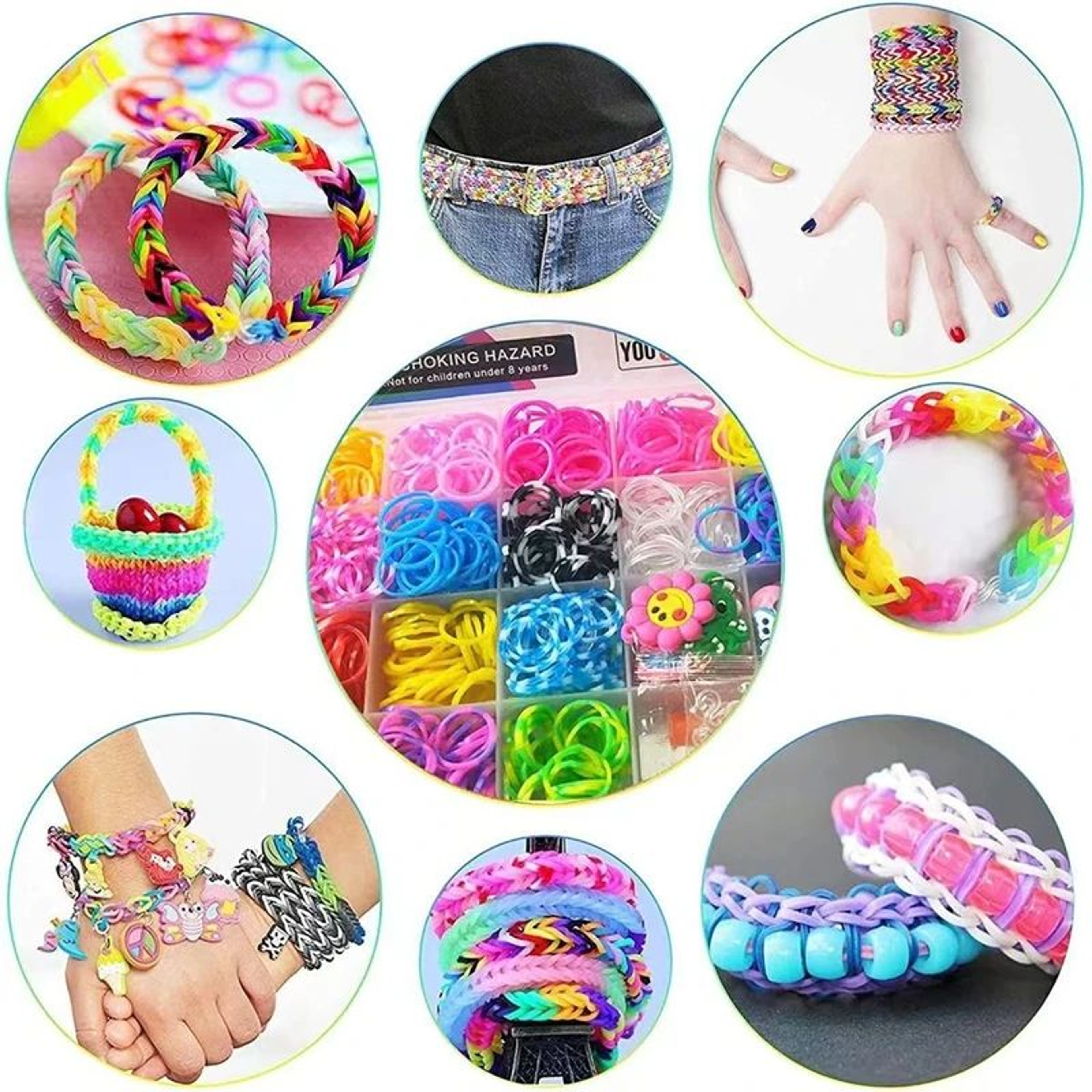 600PCS Rainbow Loom Bands Bracelet Making Kit For Kids 1
