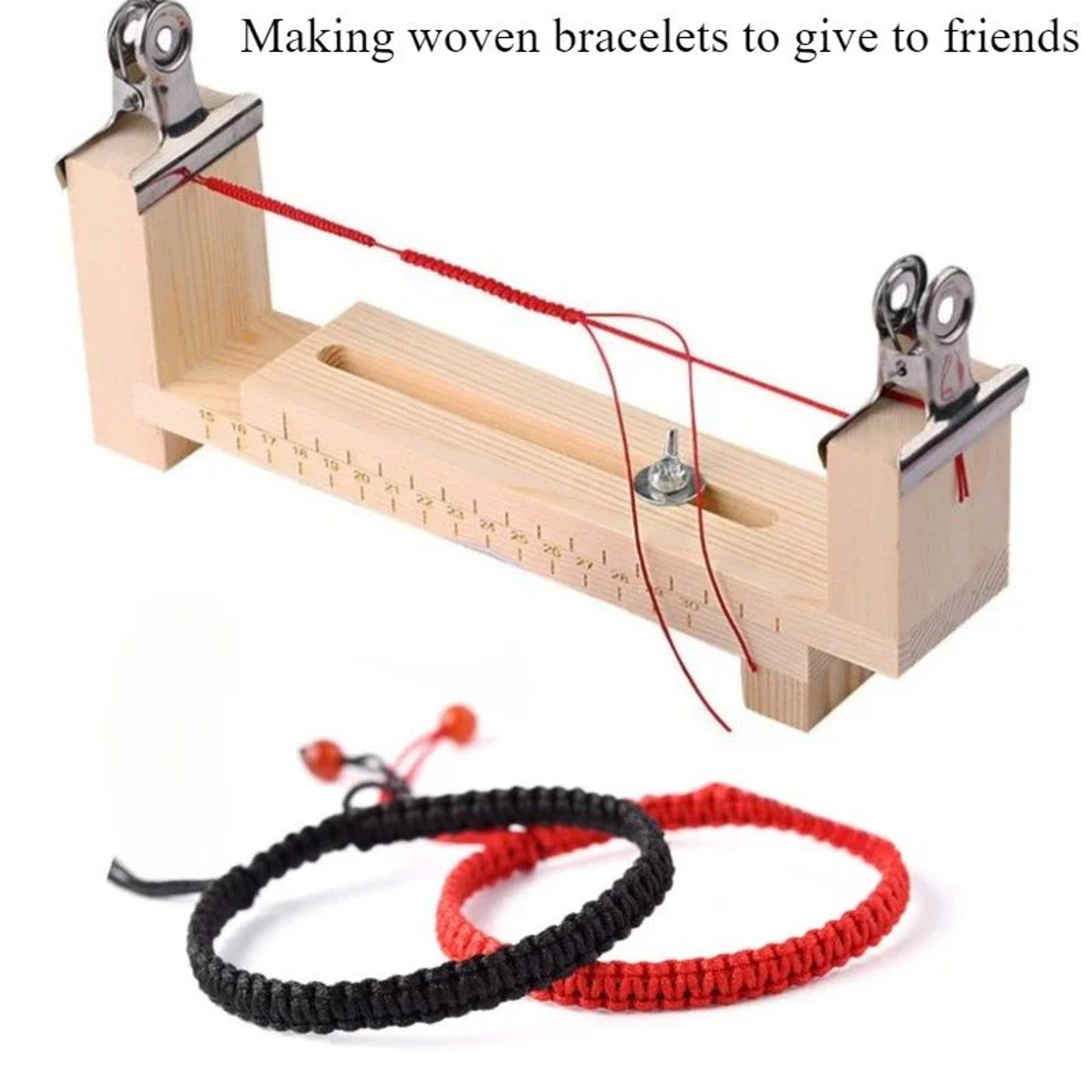 Wooden Bracelet Braiding Frame DIY Jewelry Making Tool 0