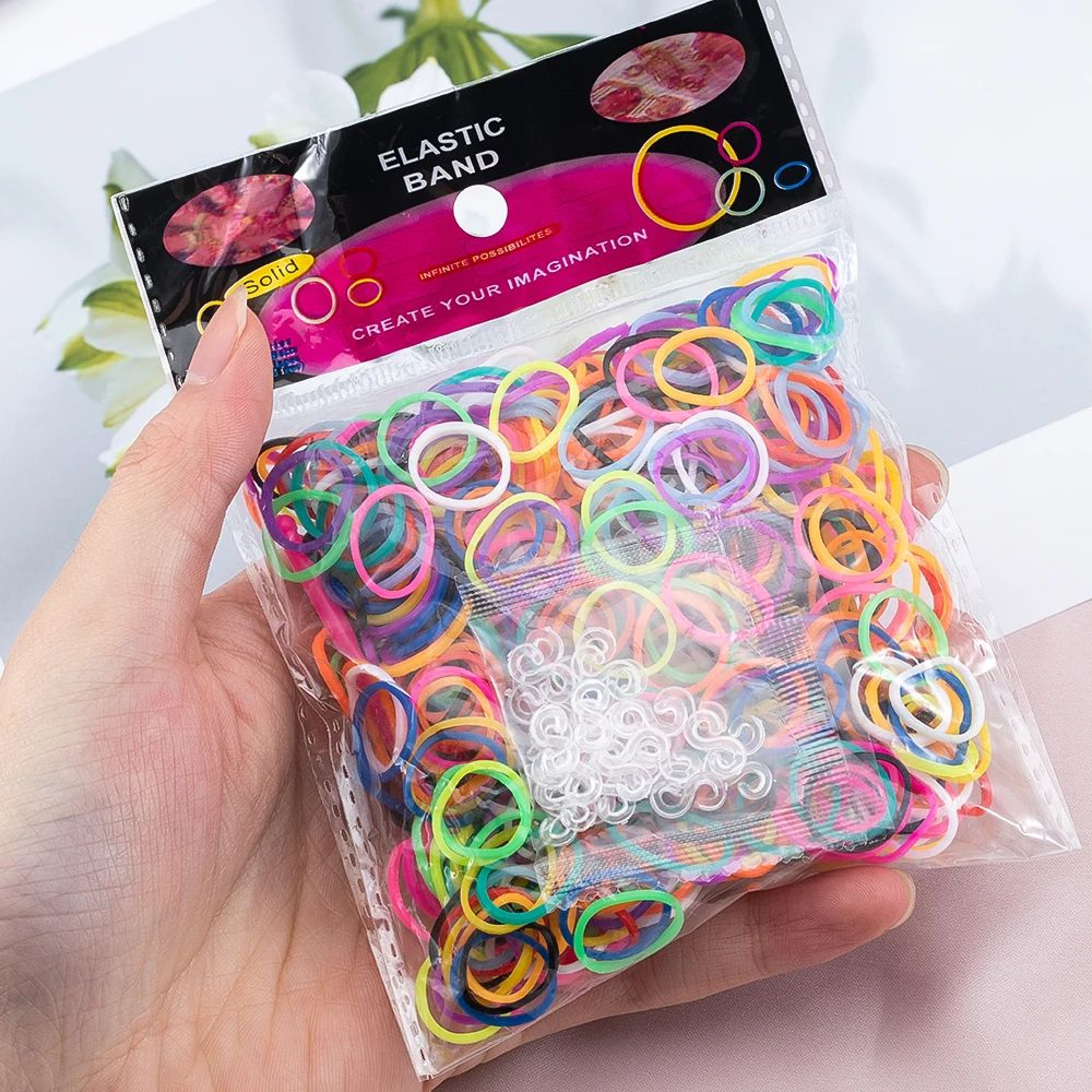 Colorful Loom Bands Bracelet Making Kit With Crochet Hook 4
