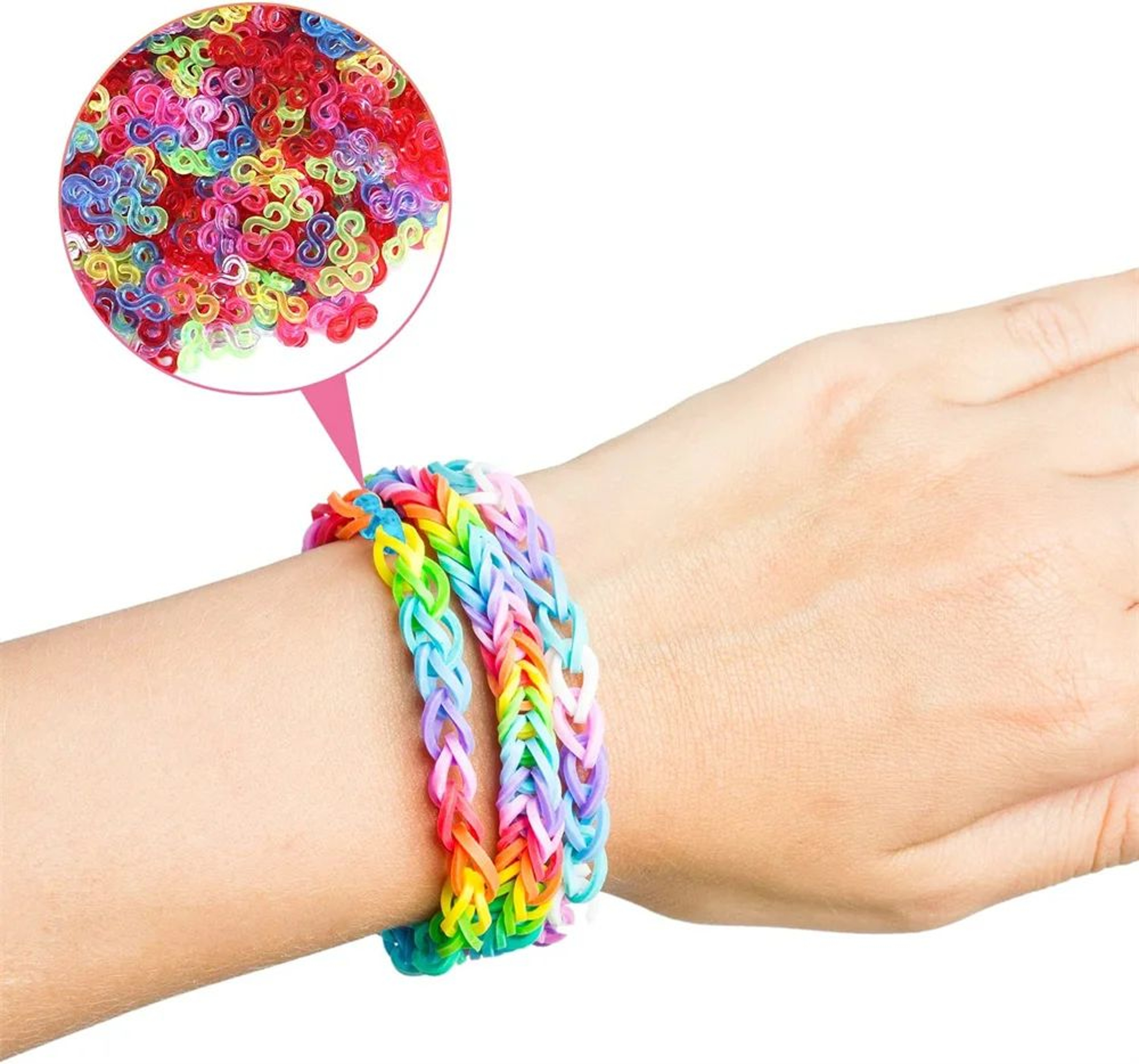600 Pcs Colorful Loom Bands DIY Bracelet Making Craft Kit For Kids 5