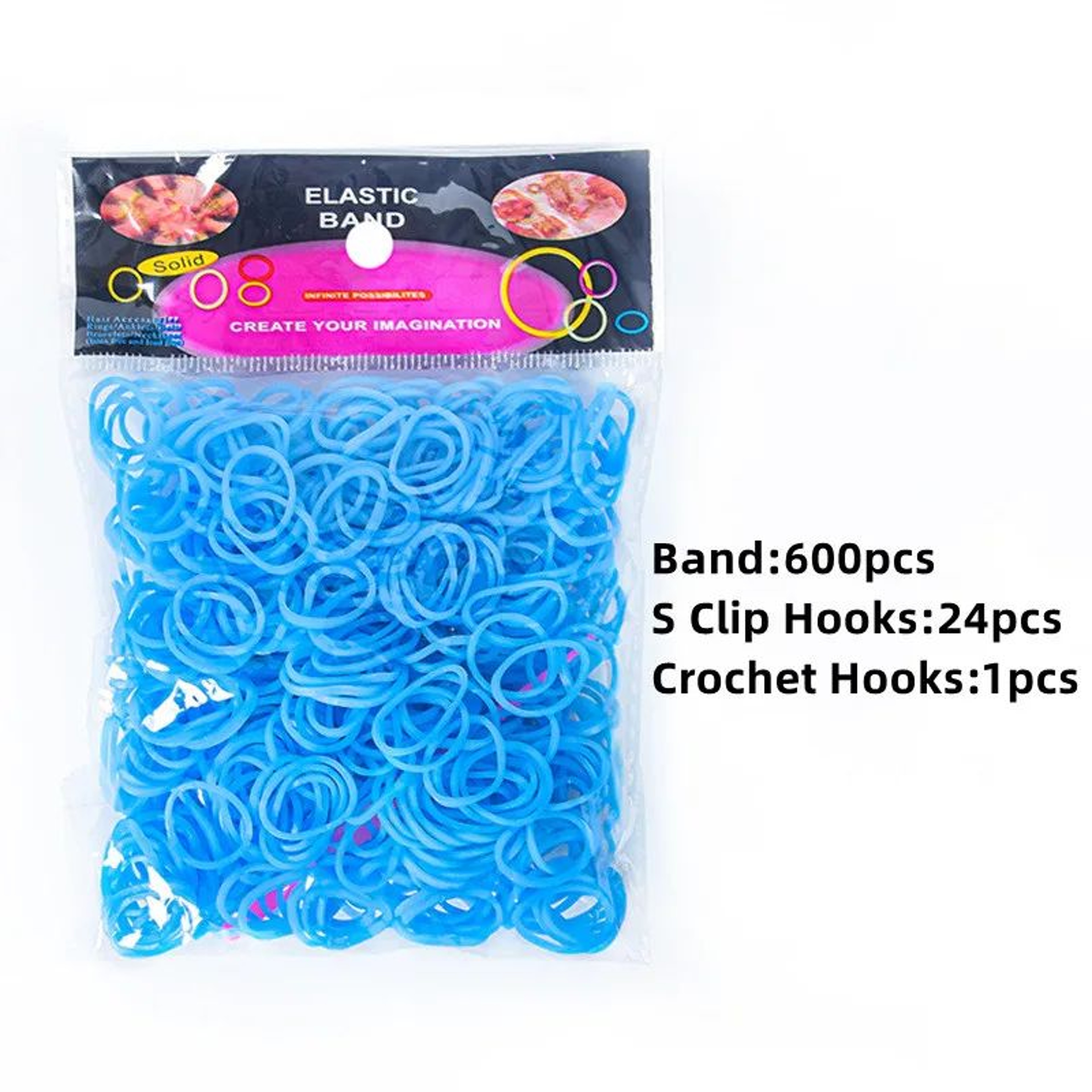 600 Pcs Colorful Loom Bands DIY Bracelet Making Craft Kit For Kids 21