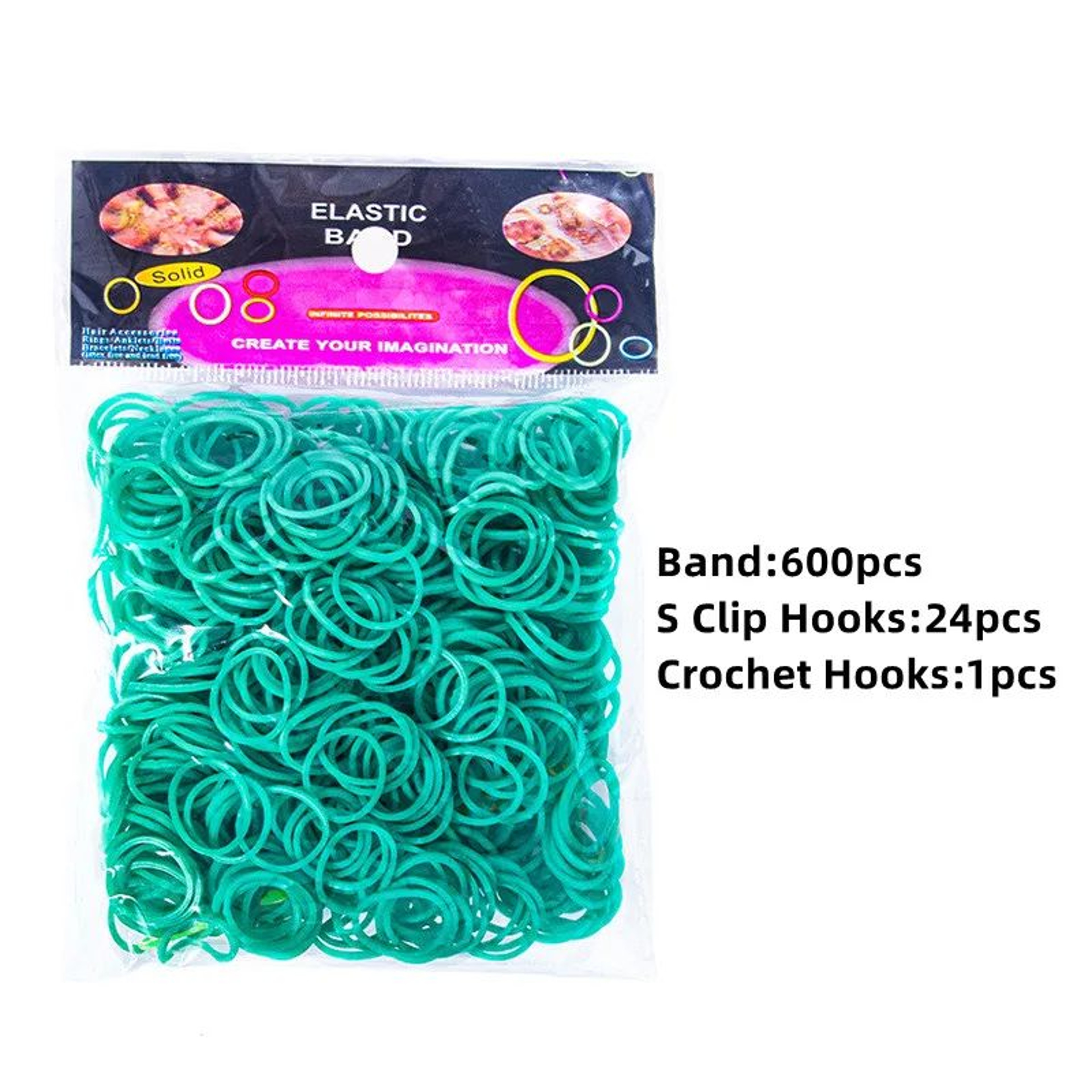 600 Pcs Colorful Loom Bands DIY Bracelet Making Craft Kit For Kids 25