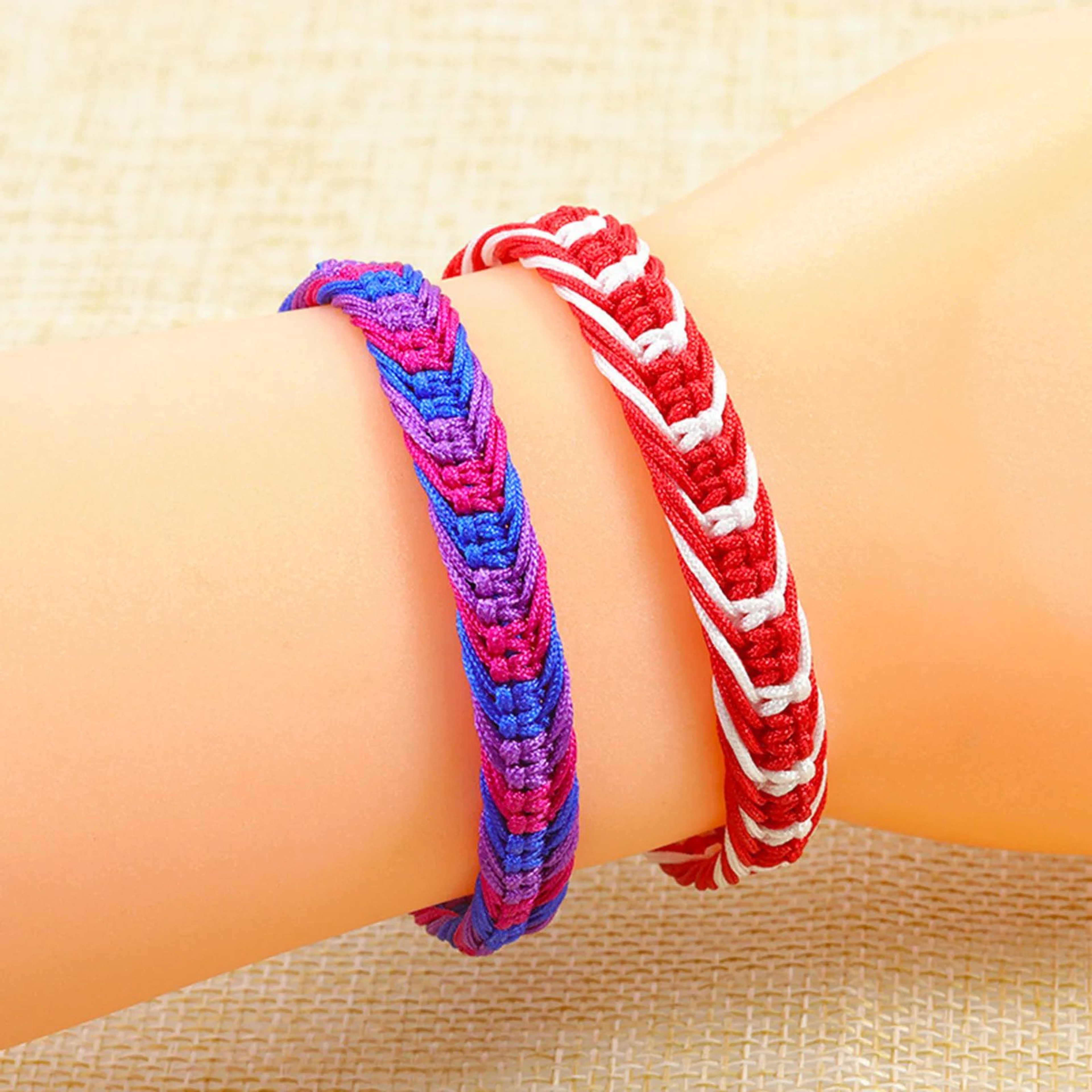 Boho Multicolor Braided Friendship Bracelet Adjustable Woven String Jewelry 4
