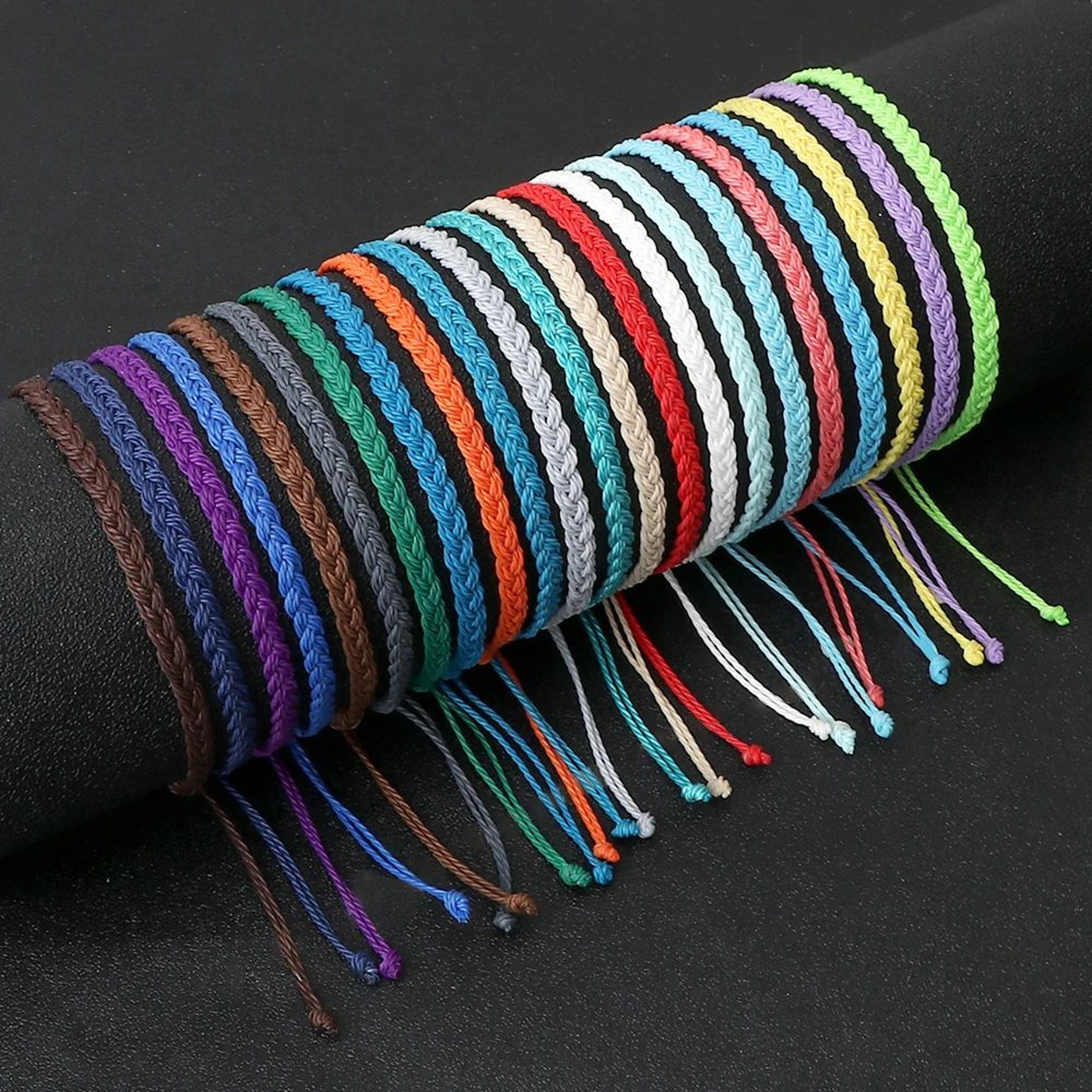 Adjustable Tibetan Buddhist Wax String Friendship Bracelet 0