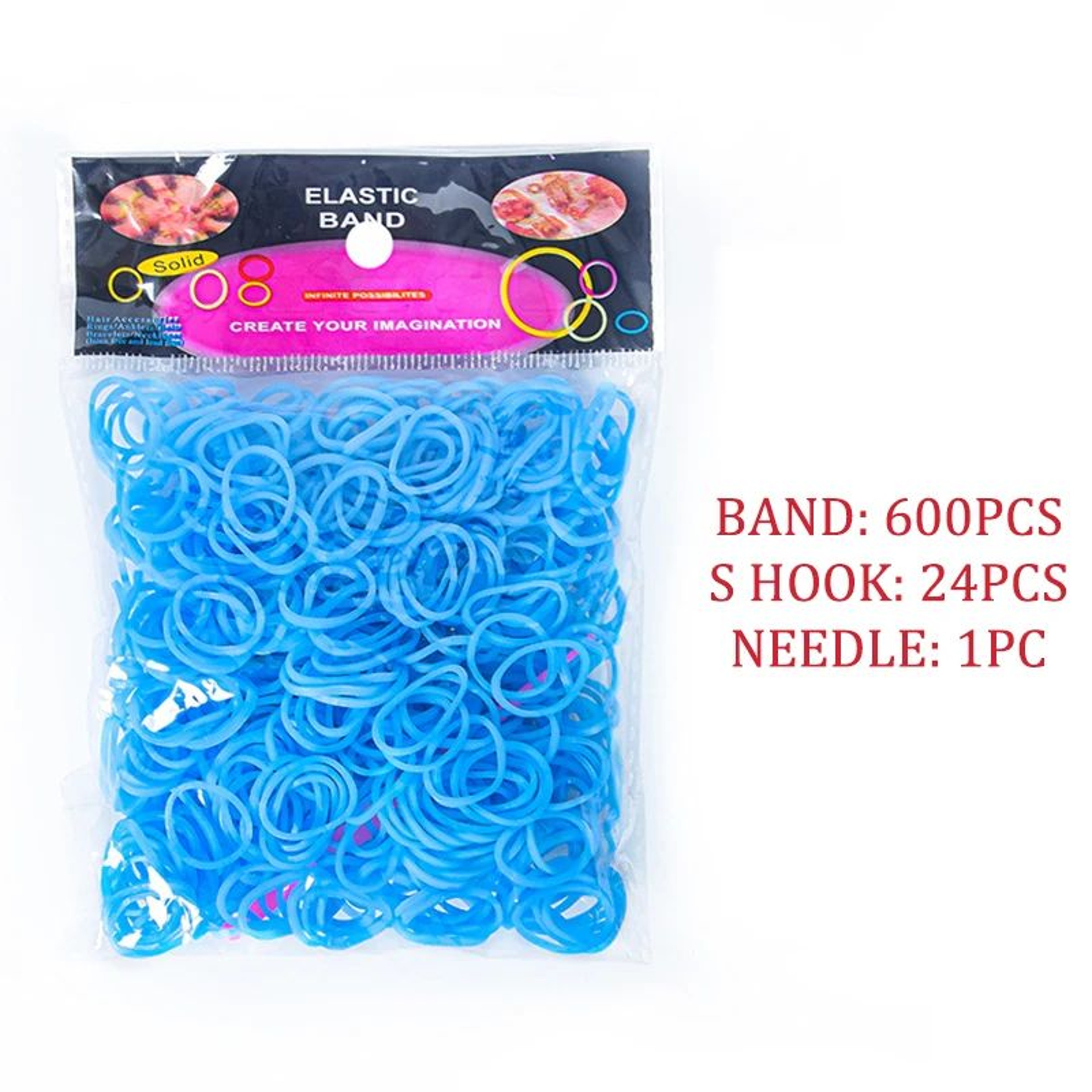 600PCS Colorful Loom Bands Bracelet Making Kit For DIY Jewelry Crafts 8