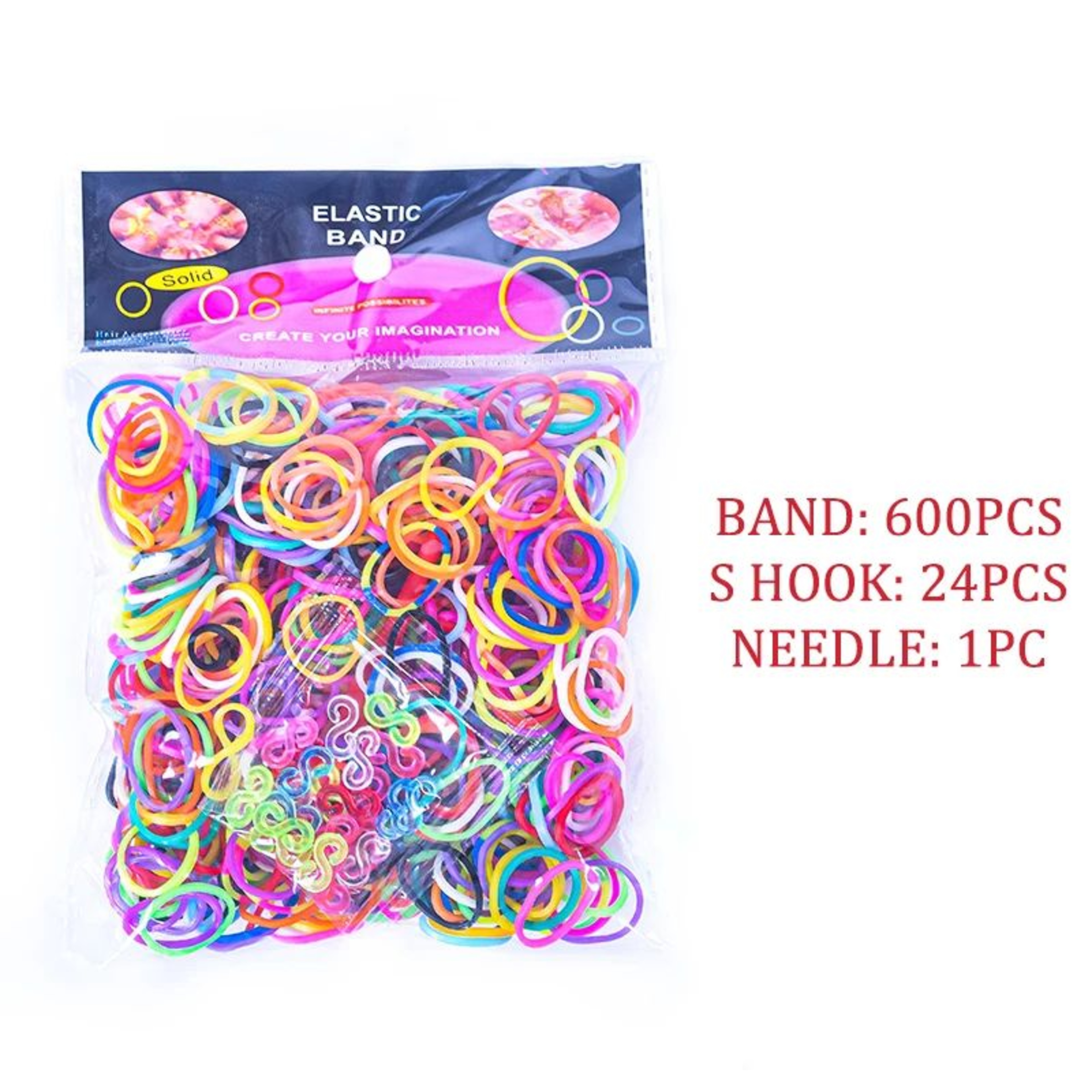 600PCS Colorful Loom Bands Bracelet Making Kit For DIY Jewelry Crafts 13
