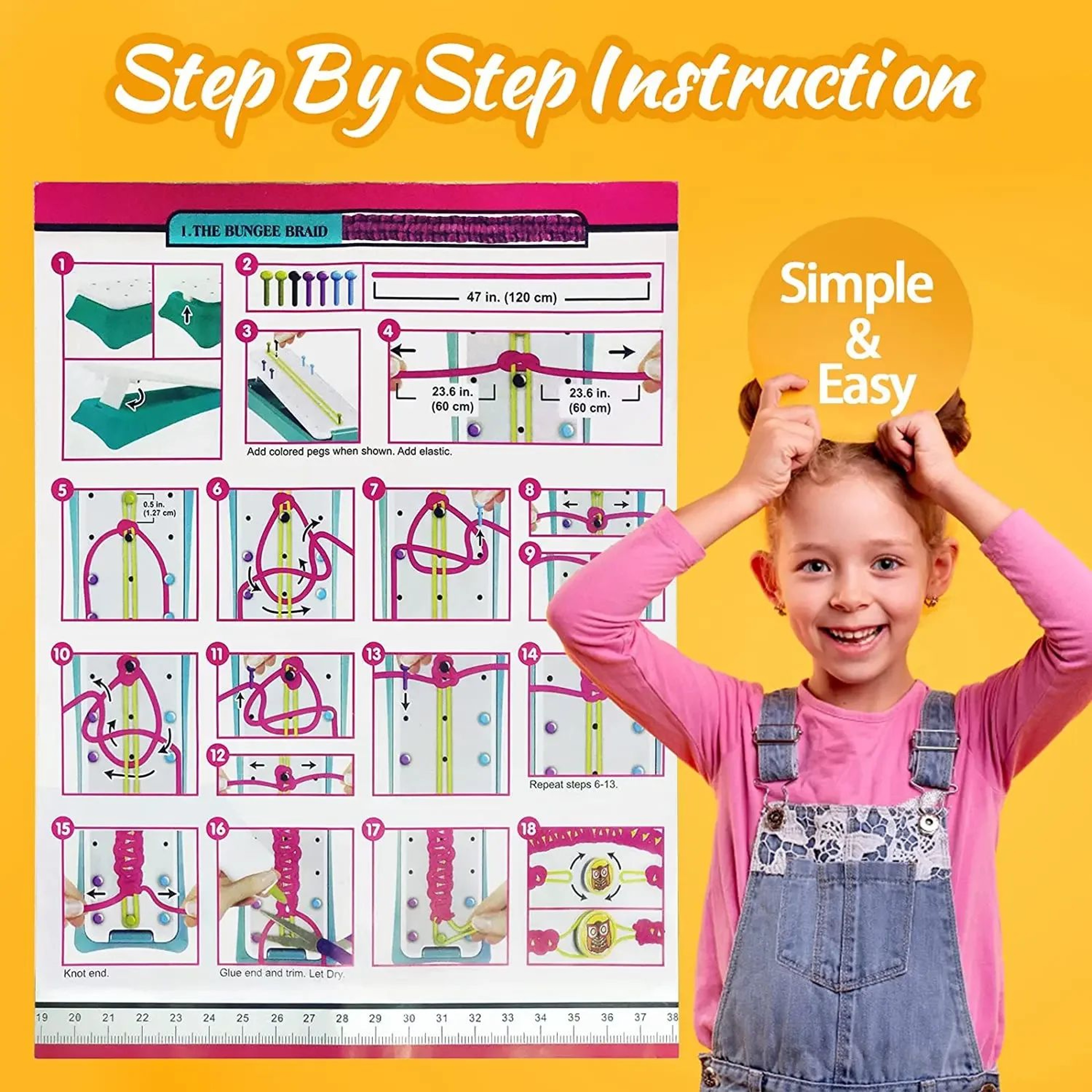 DIY Friendship Bracelet Making Kit With Braiding Loom For Kids 3