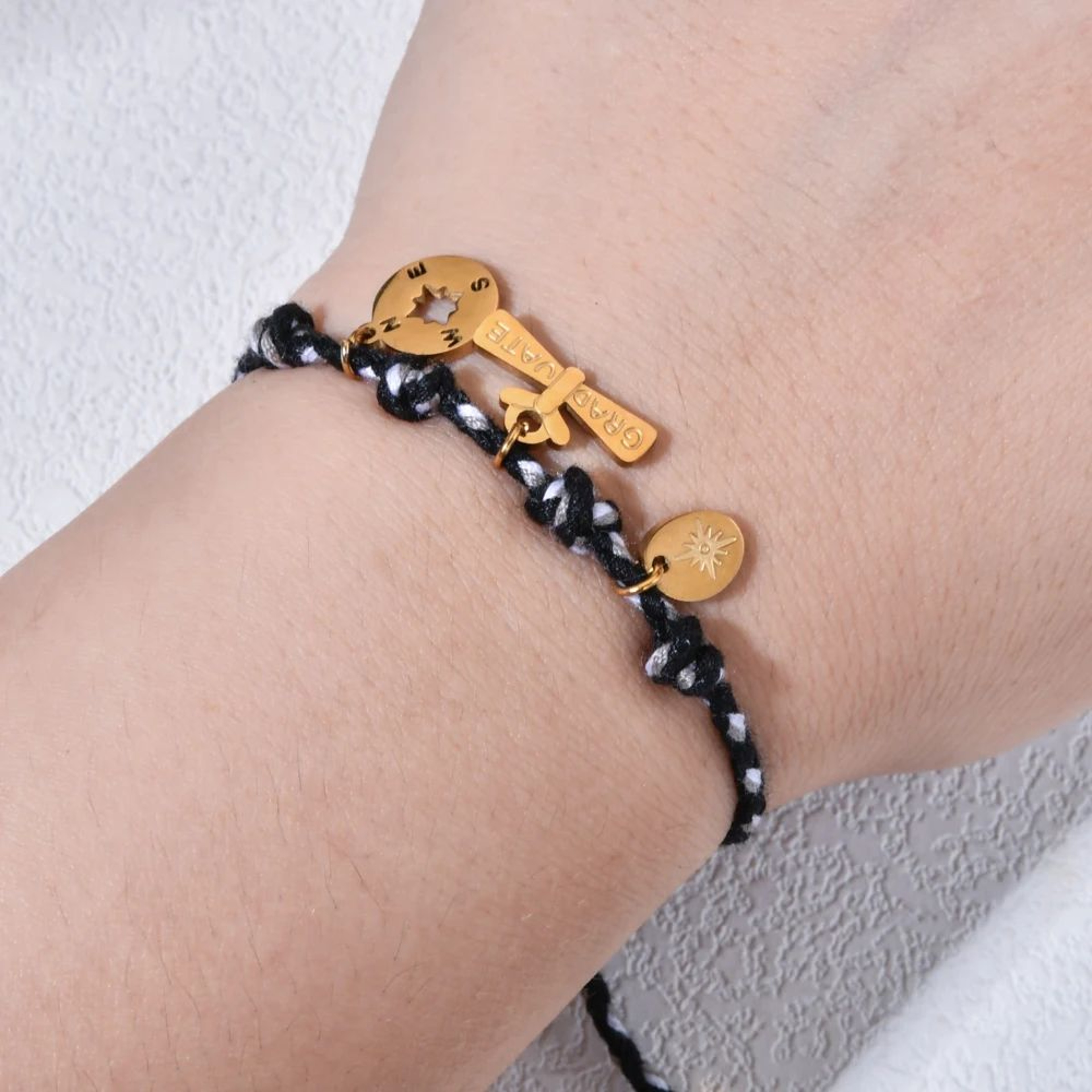 Handmade Ocean Charm Braided Bracelet With Starfish Shell And Fish Pendants 3