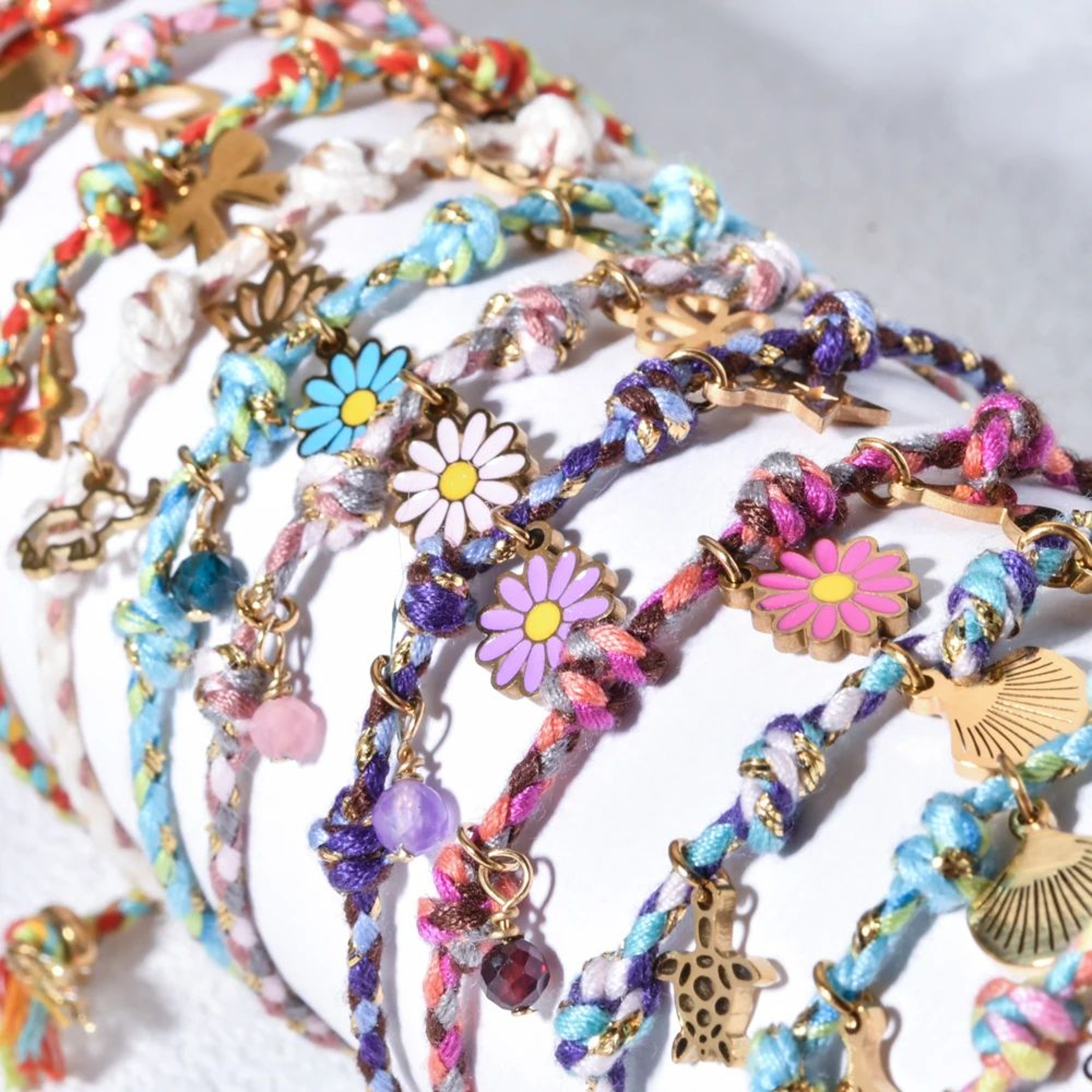 Handmade Ocean Charm Braided Bracelet With Starfish Shell And Fish Pendants 5
