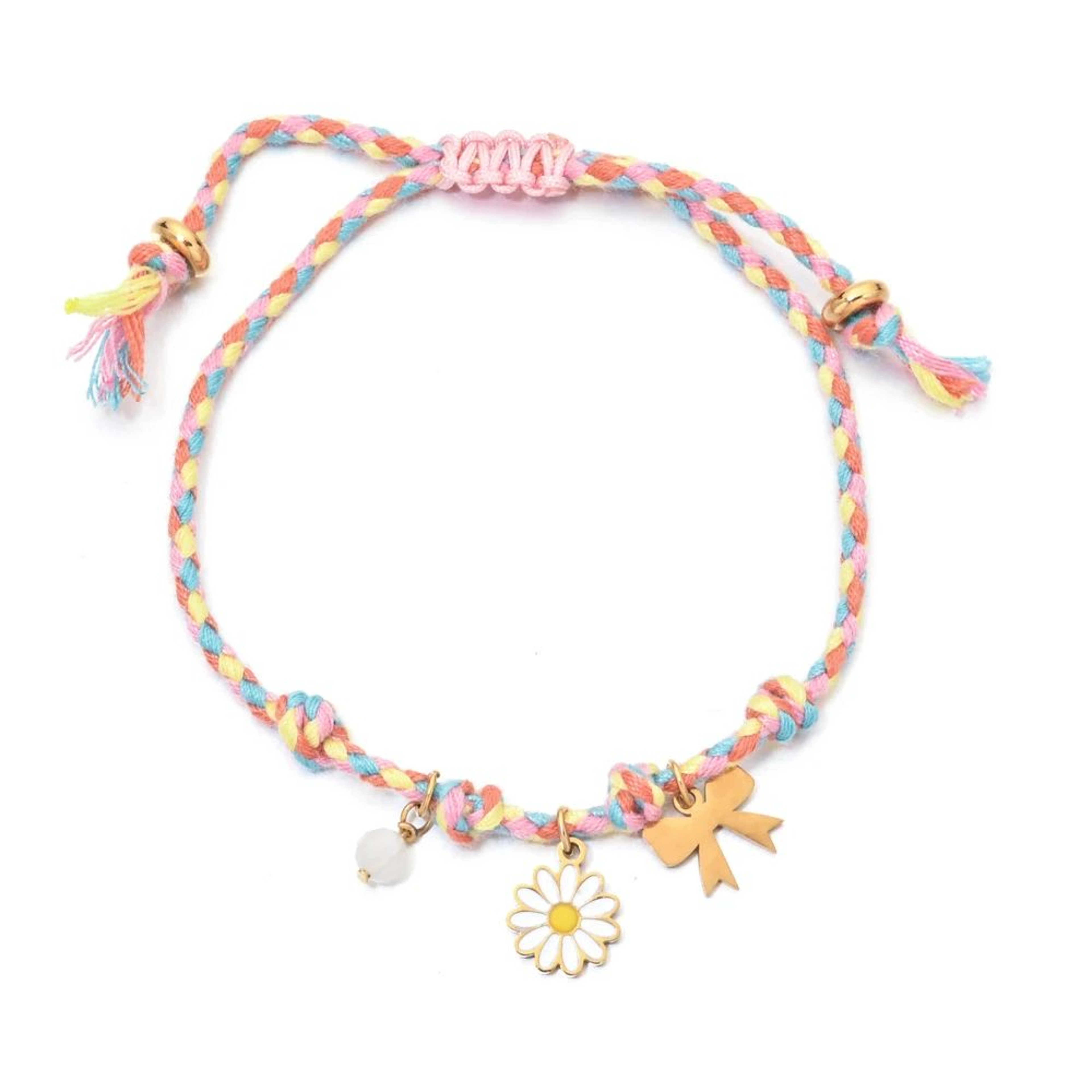 Handmade Ocean Charm Braided Bracelet With Starfish Shell And Fish Pendants 6