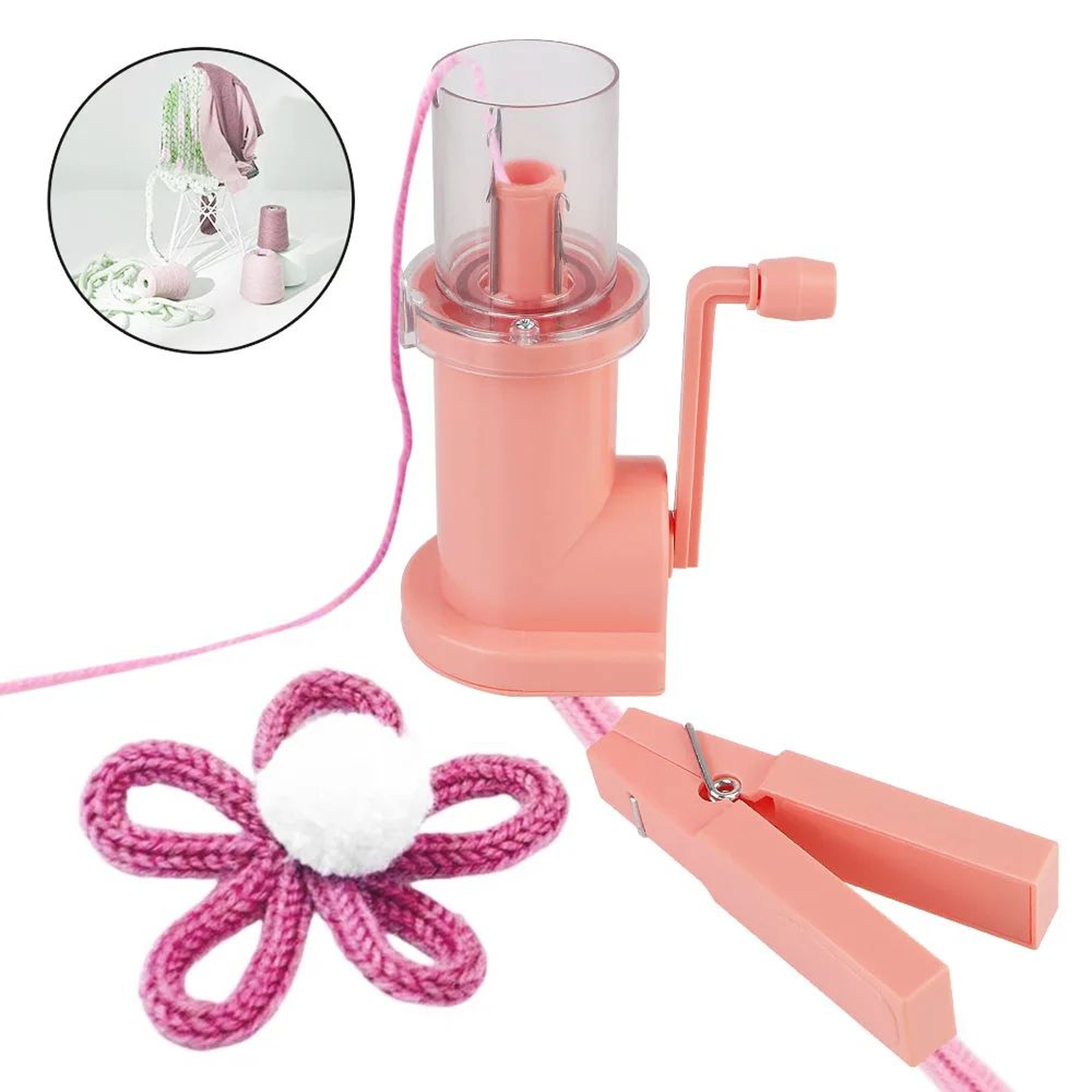 Portable Hand Crank Spool Knitter And Bracelet Weaving Tool 0