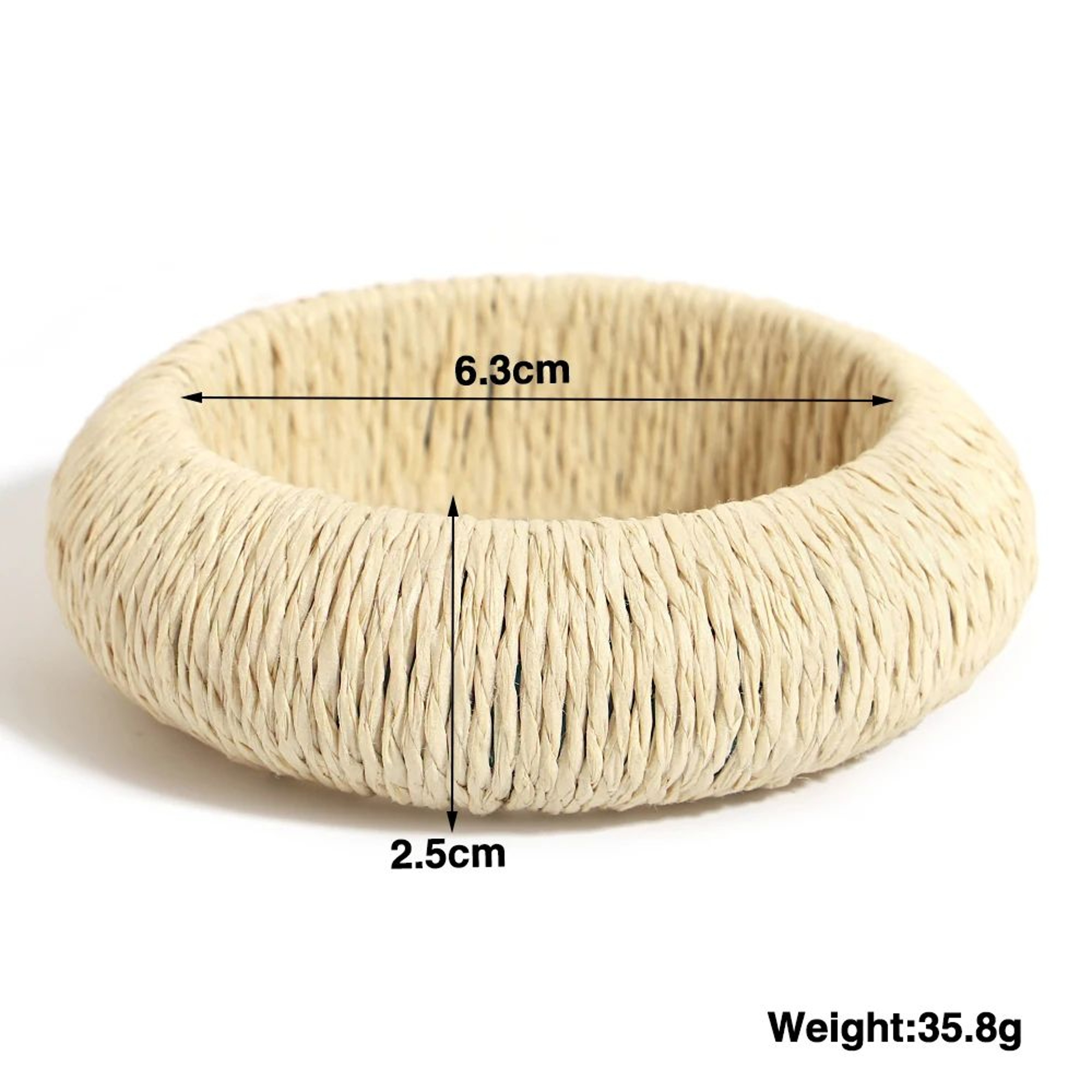 Handmade Woven Rattan Bracelet Chunky Boho Beach Bangle 15