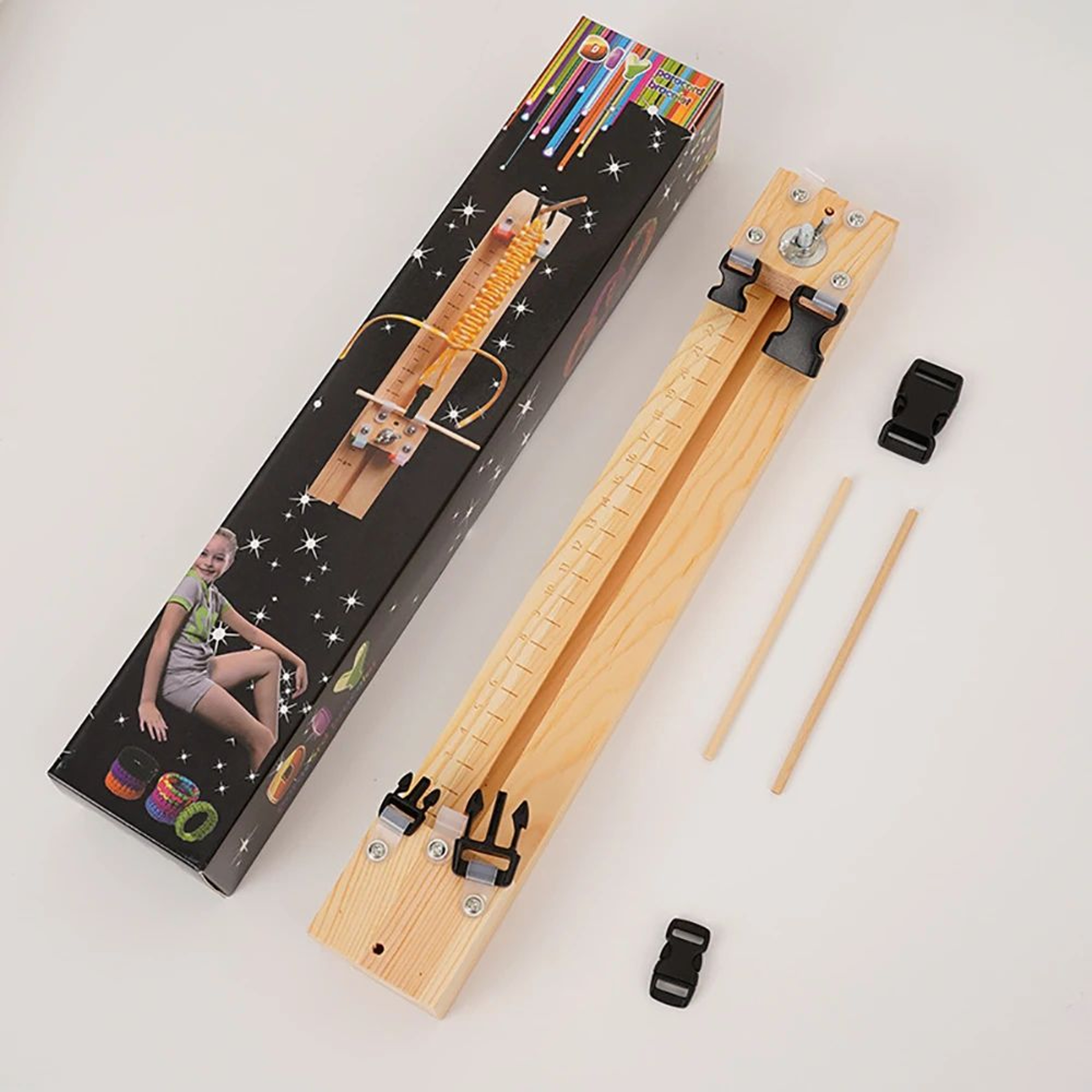 Adjustable Wooden Paracord Bracelet Maker Jig For DIY Braiding And Weaving 0