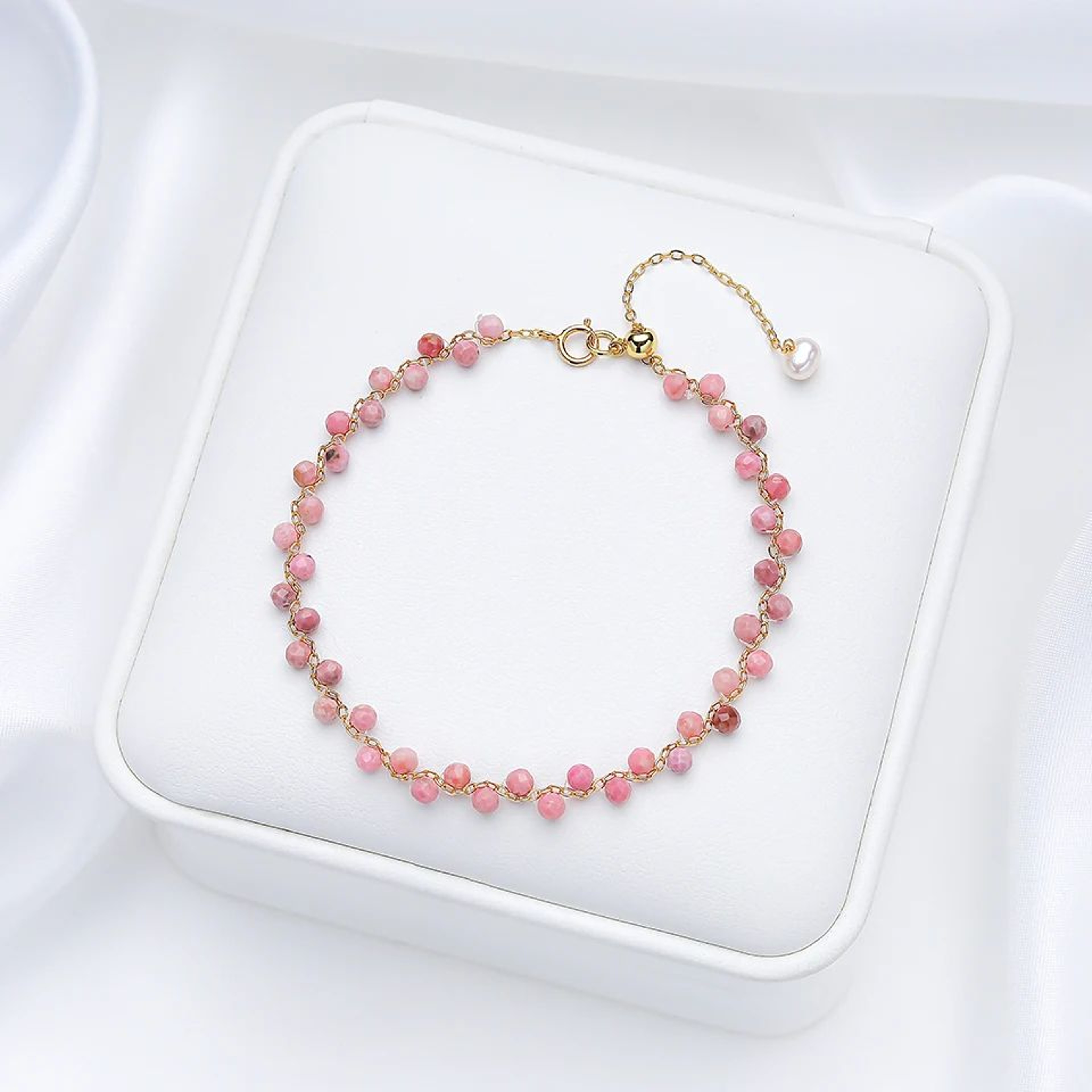 3MM Natural Stone Tourmaline Beaded Bracelet For Women 9