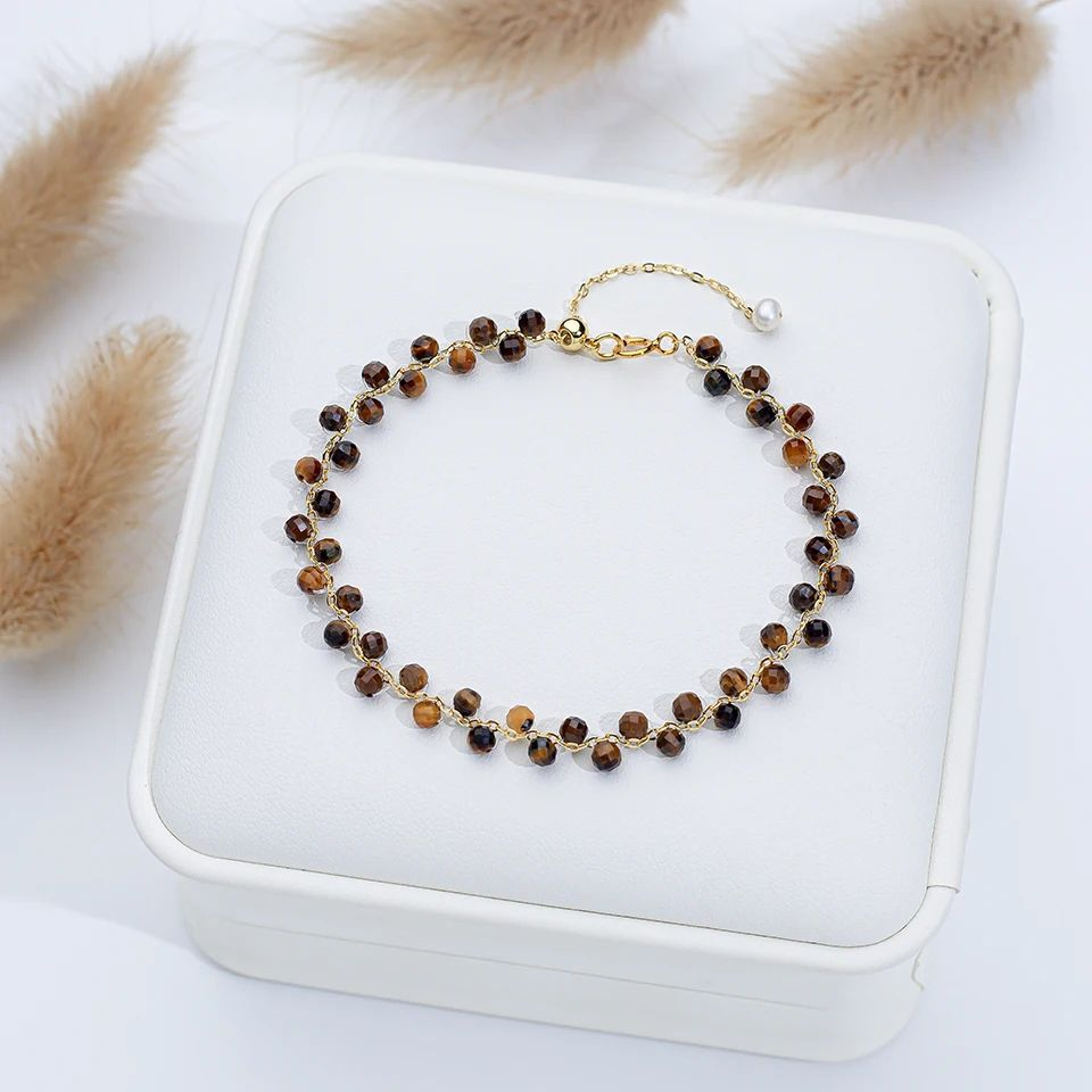 3MM Natural Stone Tourmaline Beaded Bracelet For Women 12