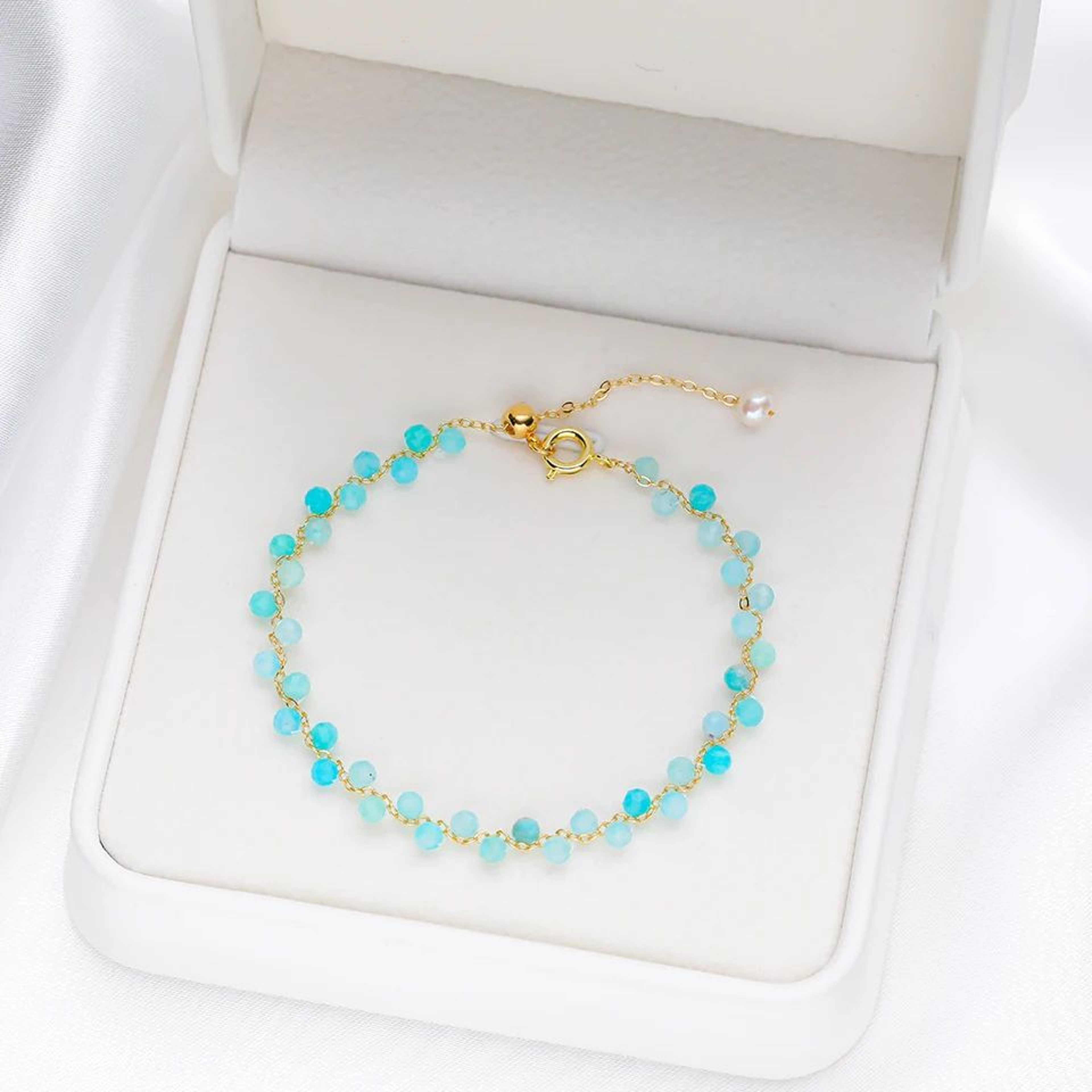 3MM Natural Stone Tourmaline Beaded Bracelet For Women 15