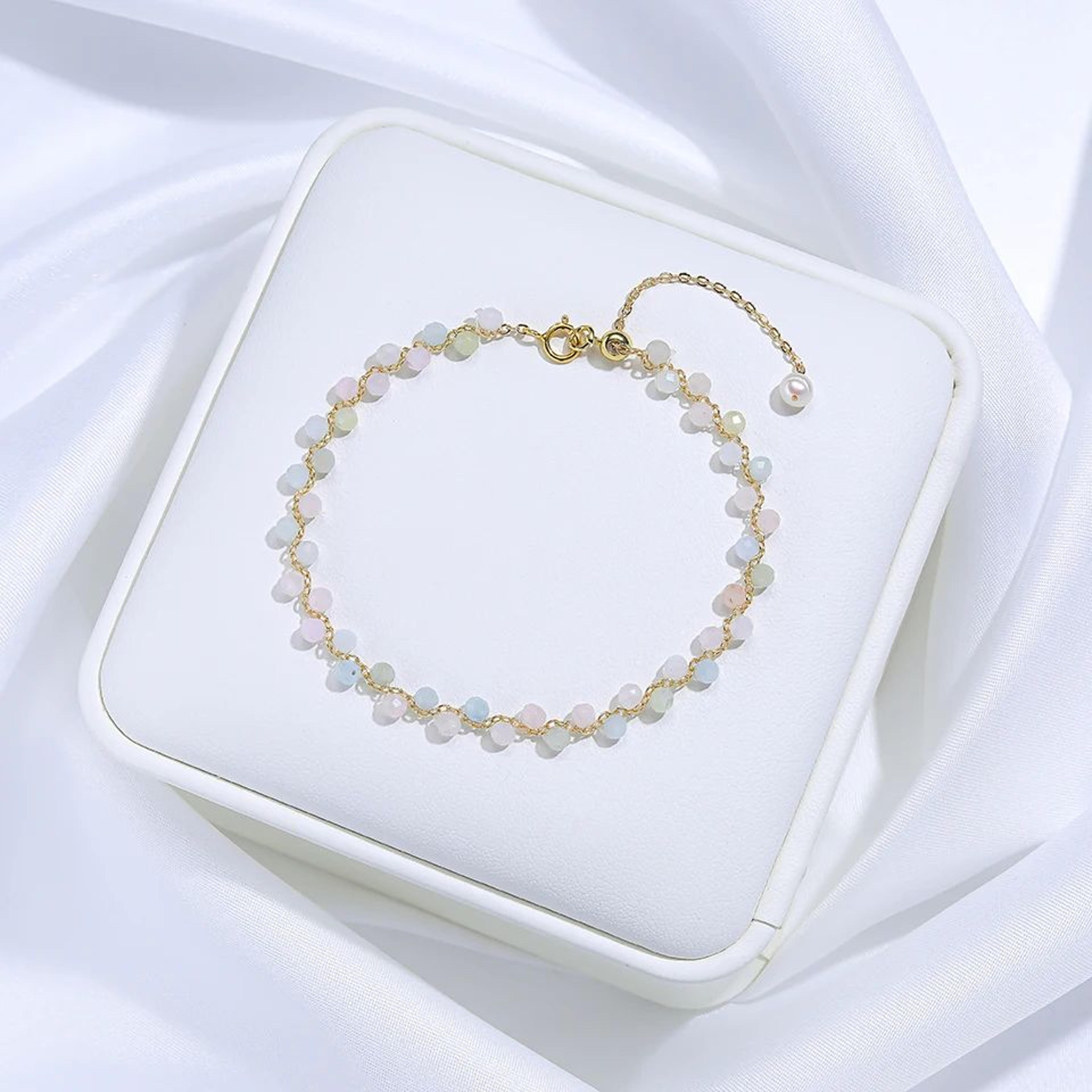 3MM Natural Stone Tourmaline Beaded Bracelet For Women 6