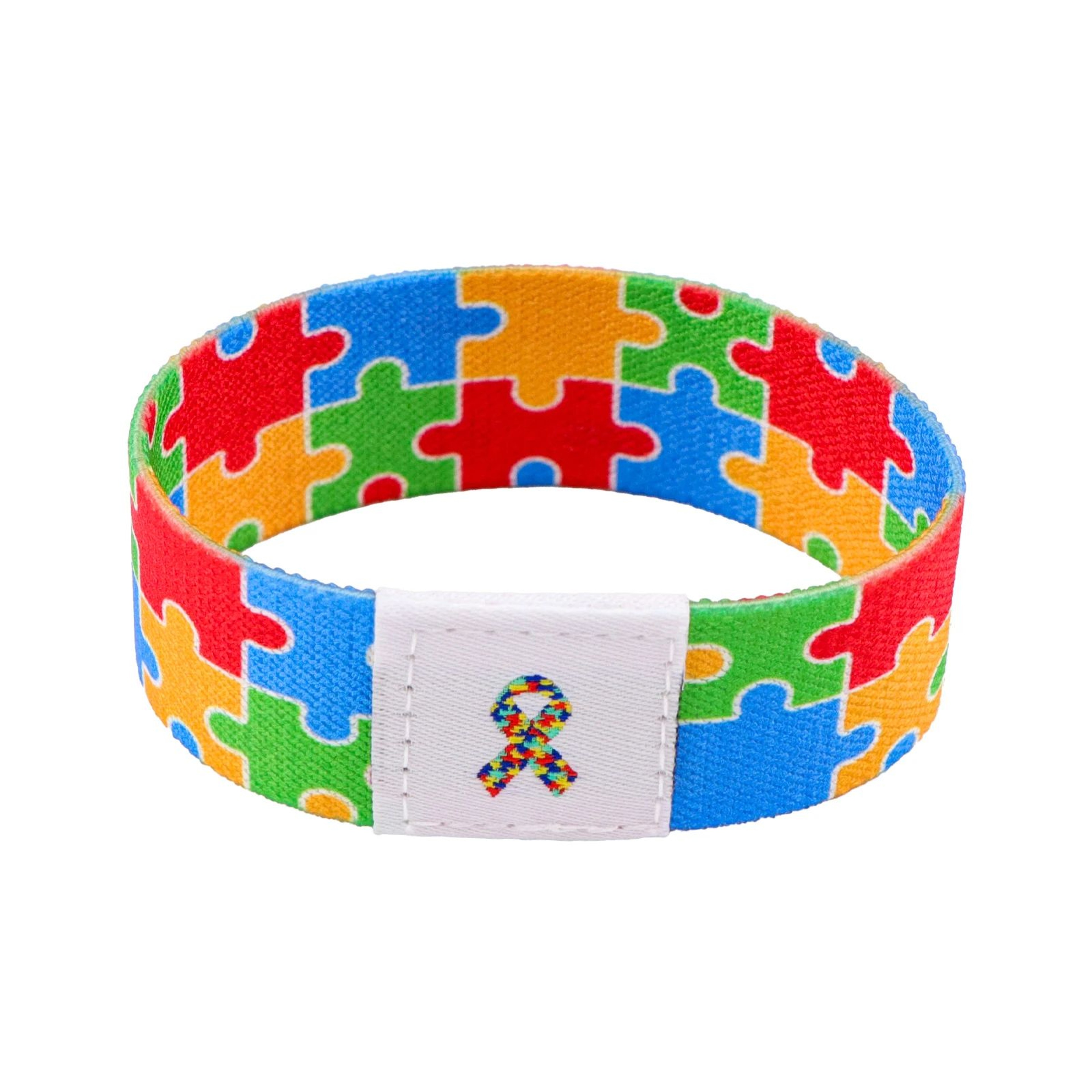 Colorful Autism Awareness Puzzle Stretch Bracelet 6