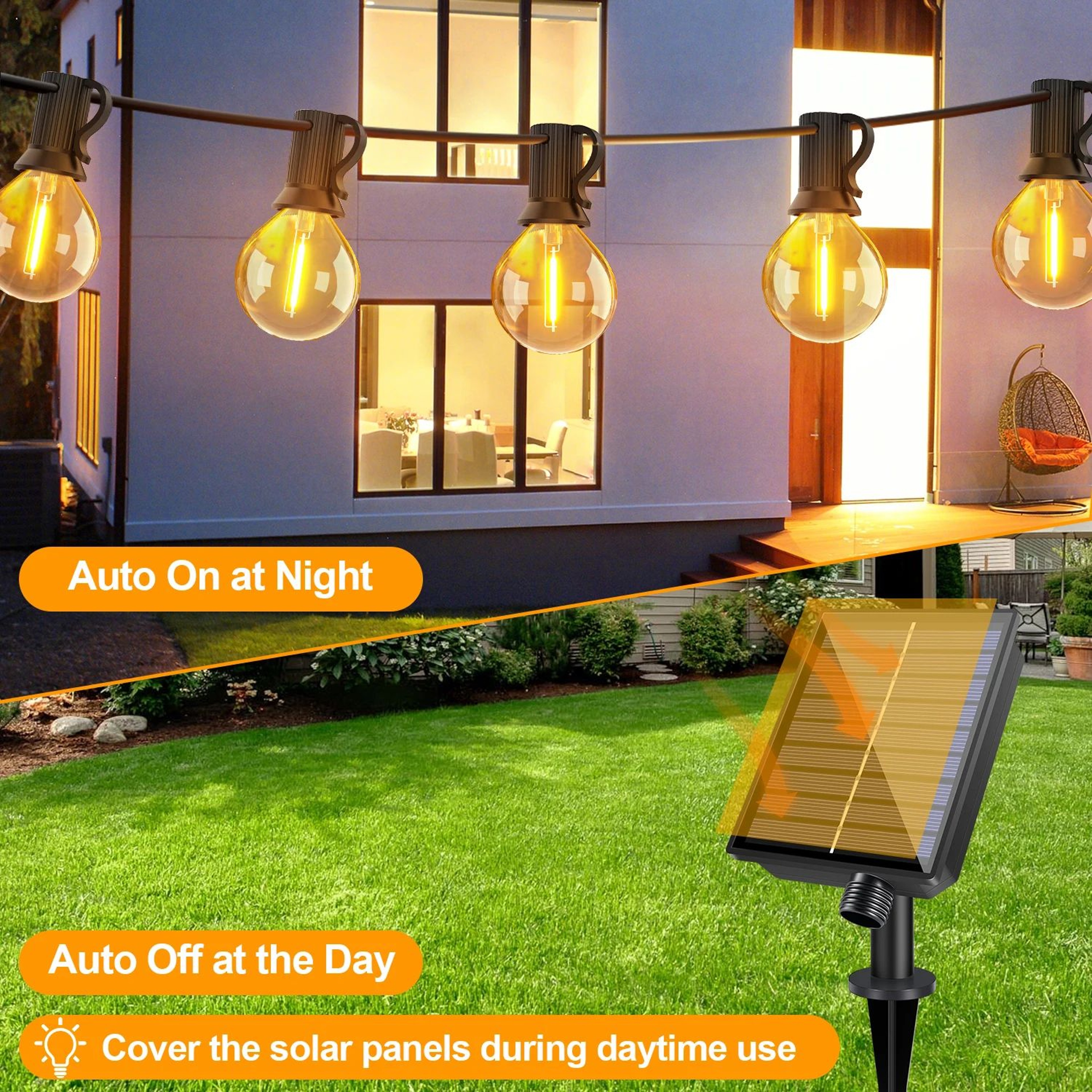G40 Solar String Lights With Remote Control And 8 Lighting Modes 5