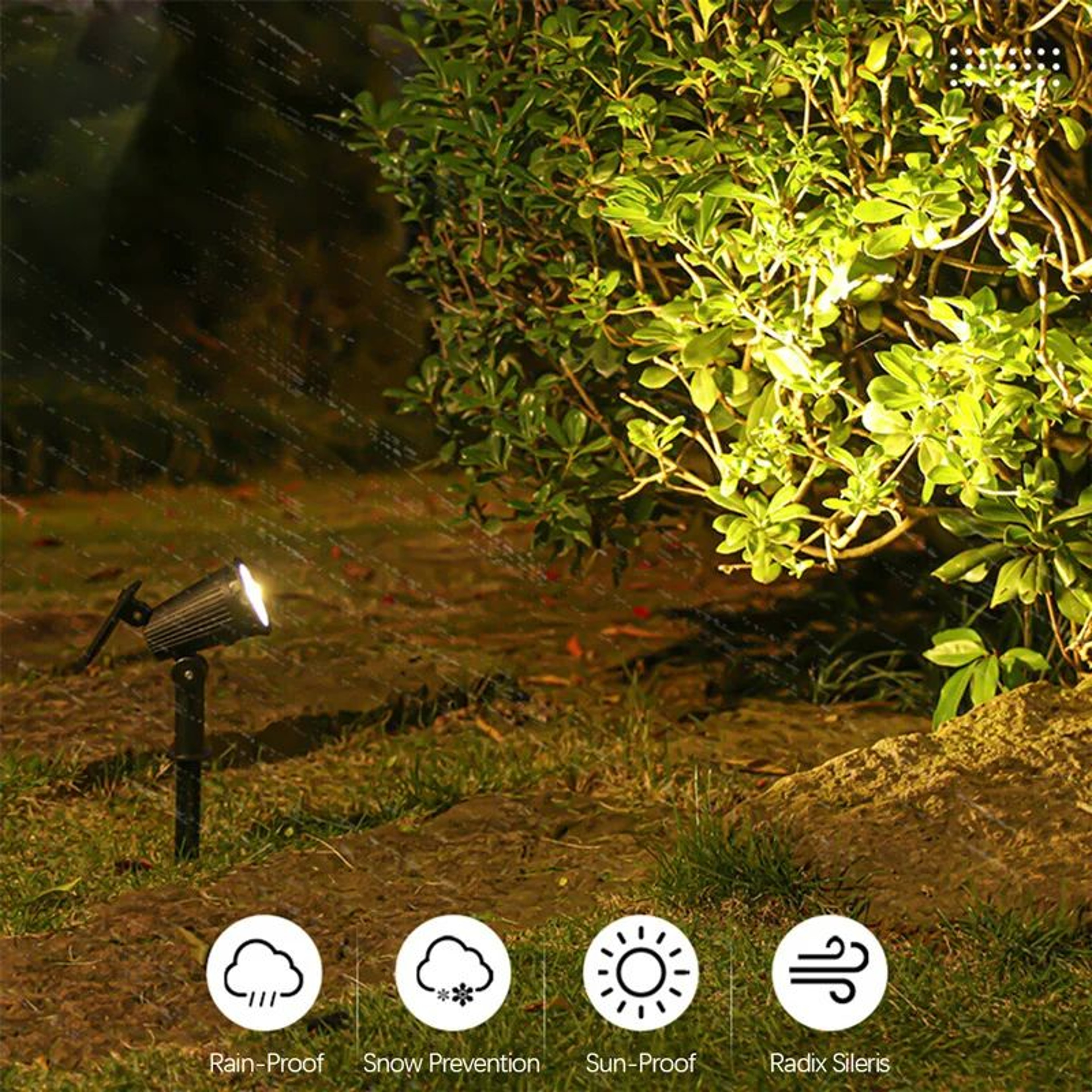 9 LED Solar Spotlights With Adjustable Brightness And IP65 Waterproof Design 4