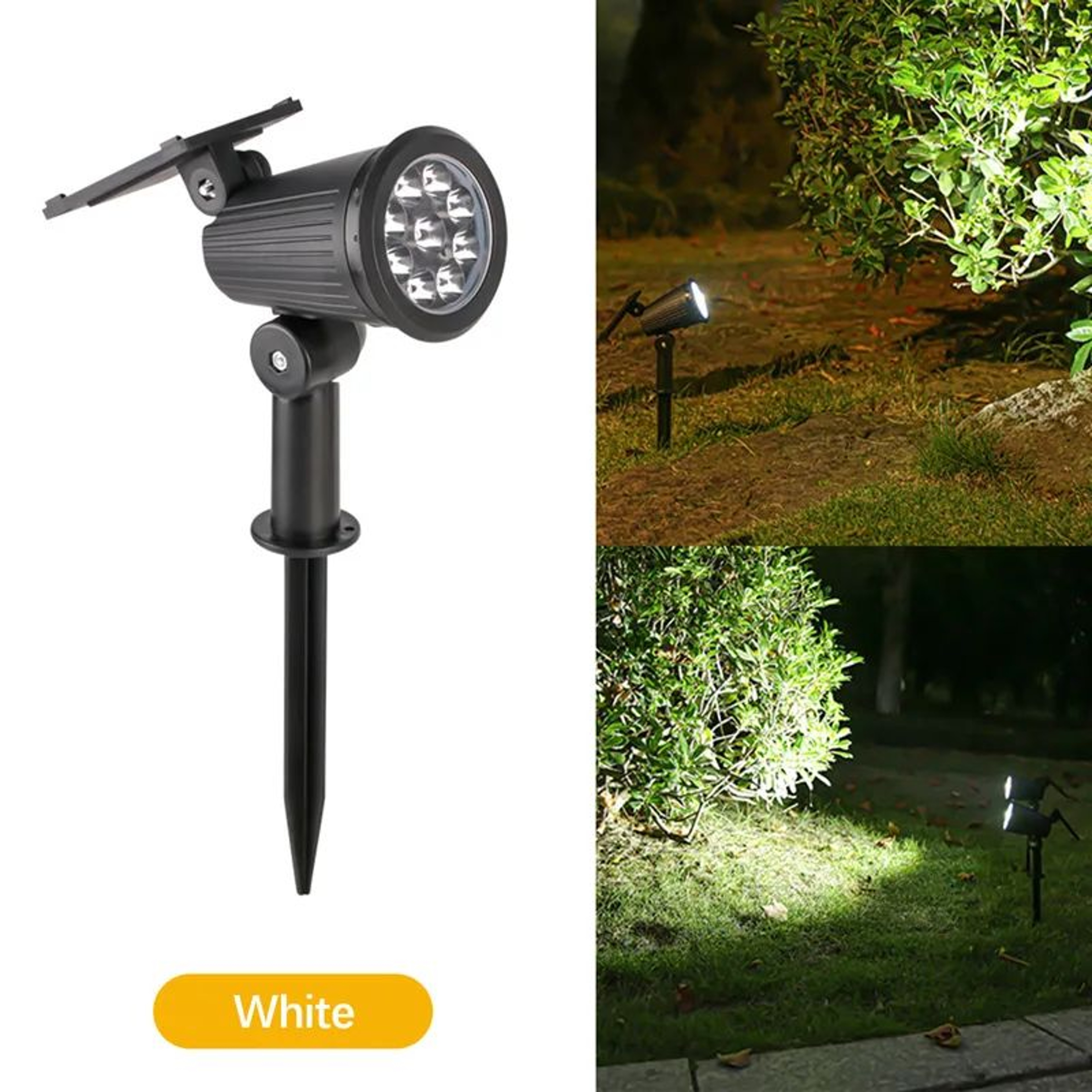9 LED Solar Spotlights With Adjustable Brightness And IP65 Waterproof Design 6