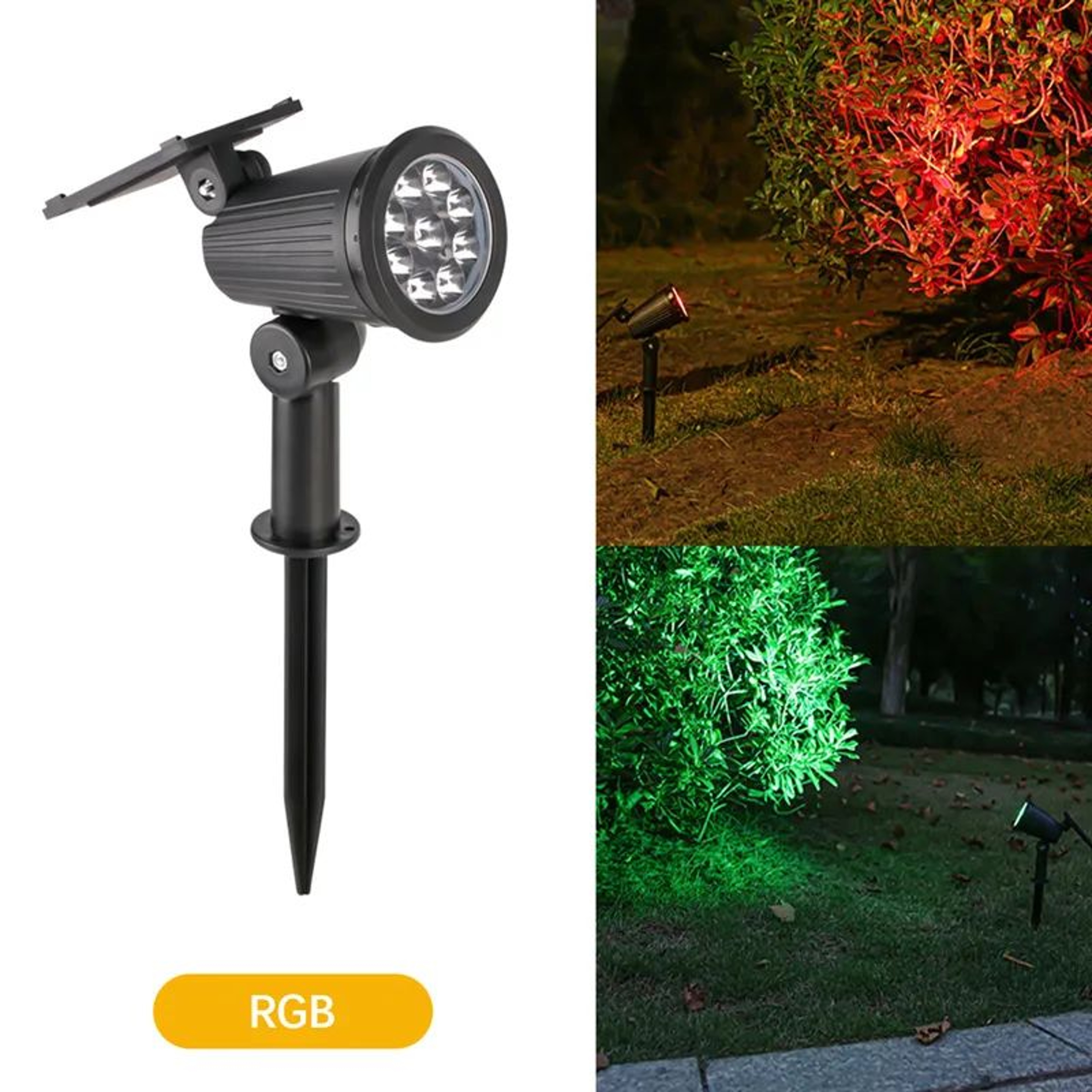 9 LED Solar Spotlights With Adjustable Brightness And IP65 Waterproof Design 7