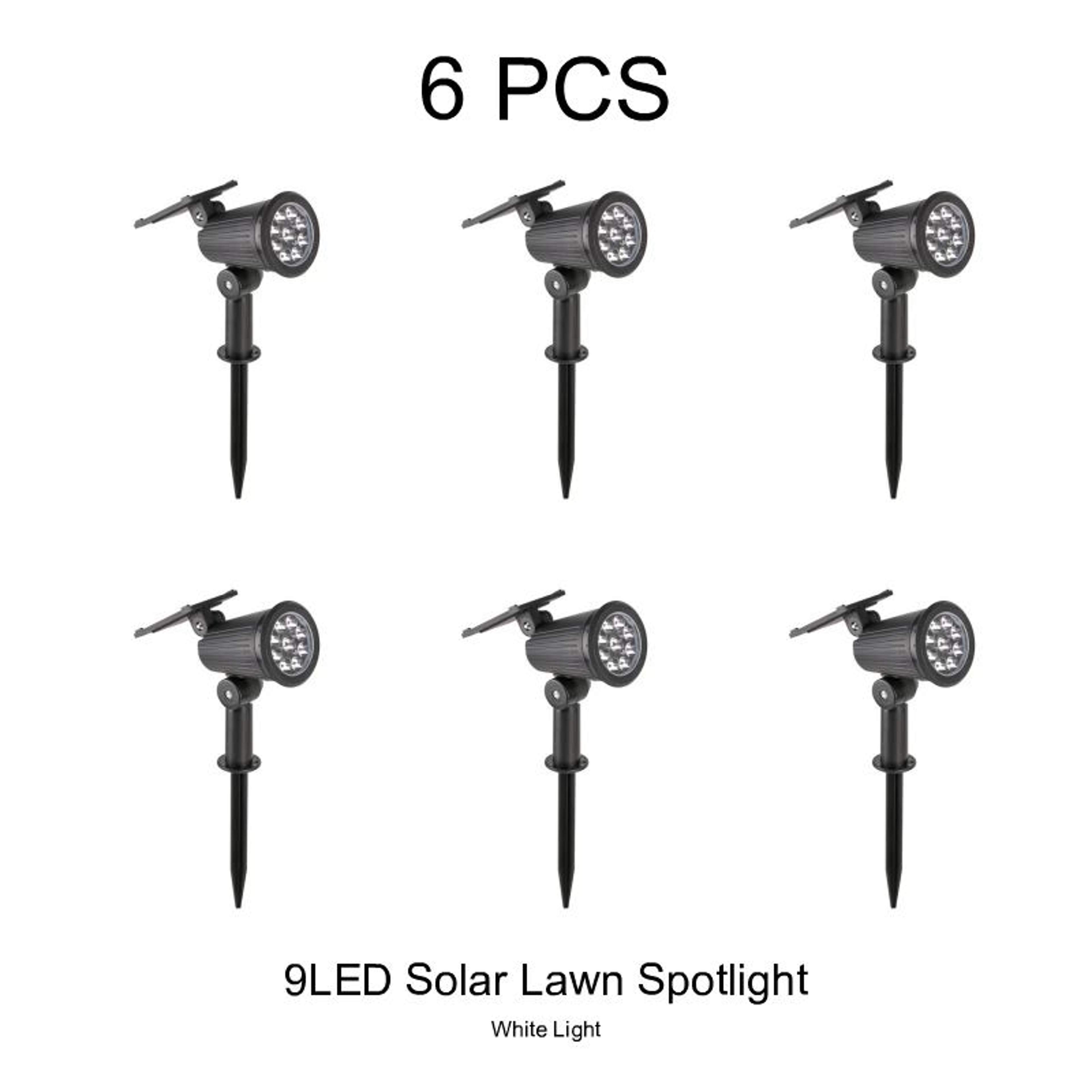 9 LED Solar Spotlights With Adjustable Brightness And IP65 Waterproof Design 14