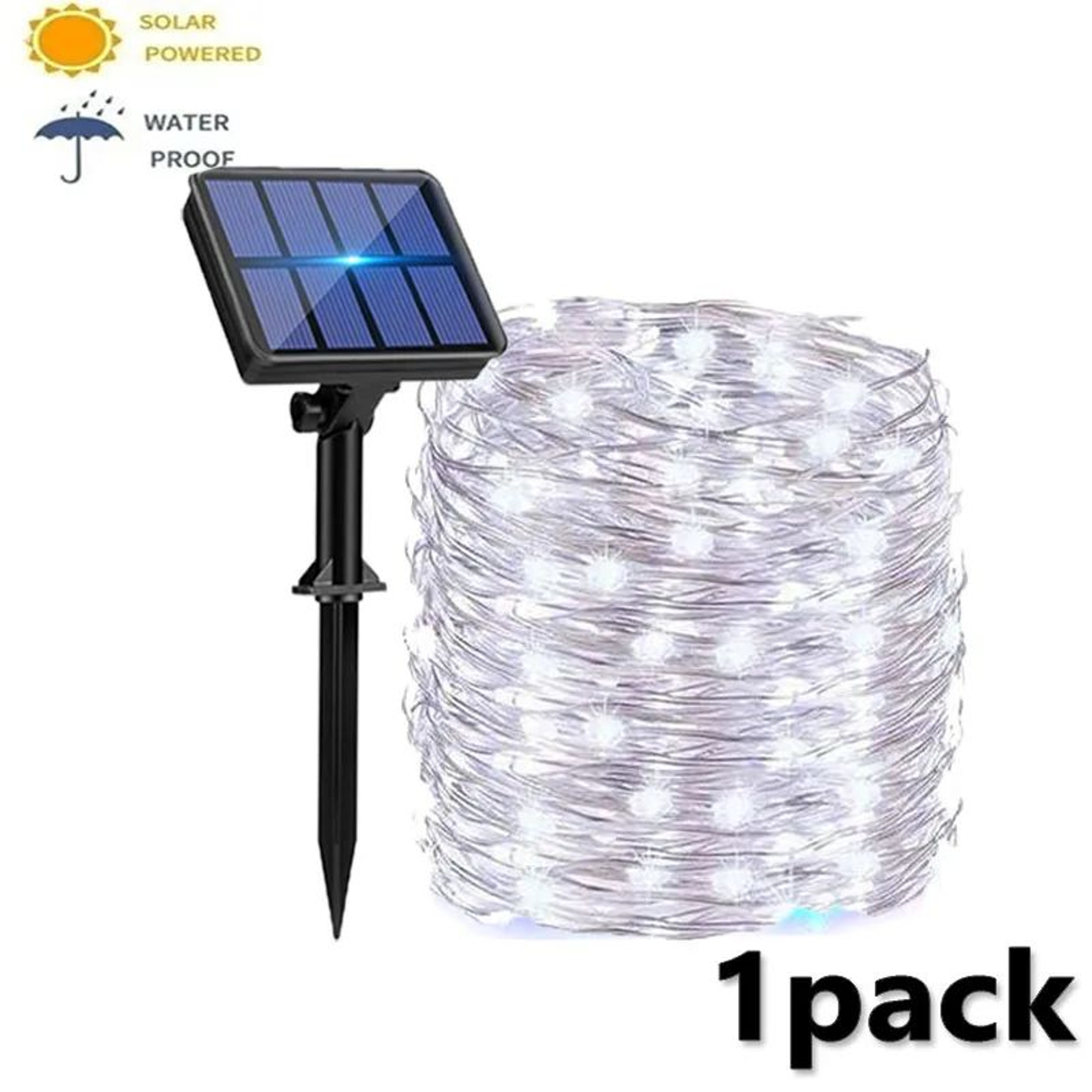 4 Pack Solar String Lights With 8 Modes Waterproof Copper Wire Fairy Lights 7