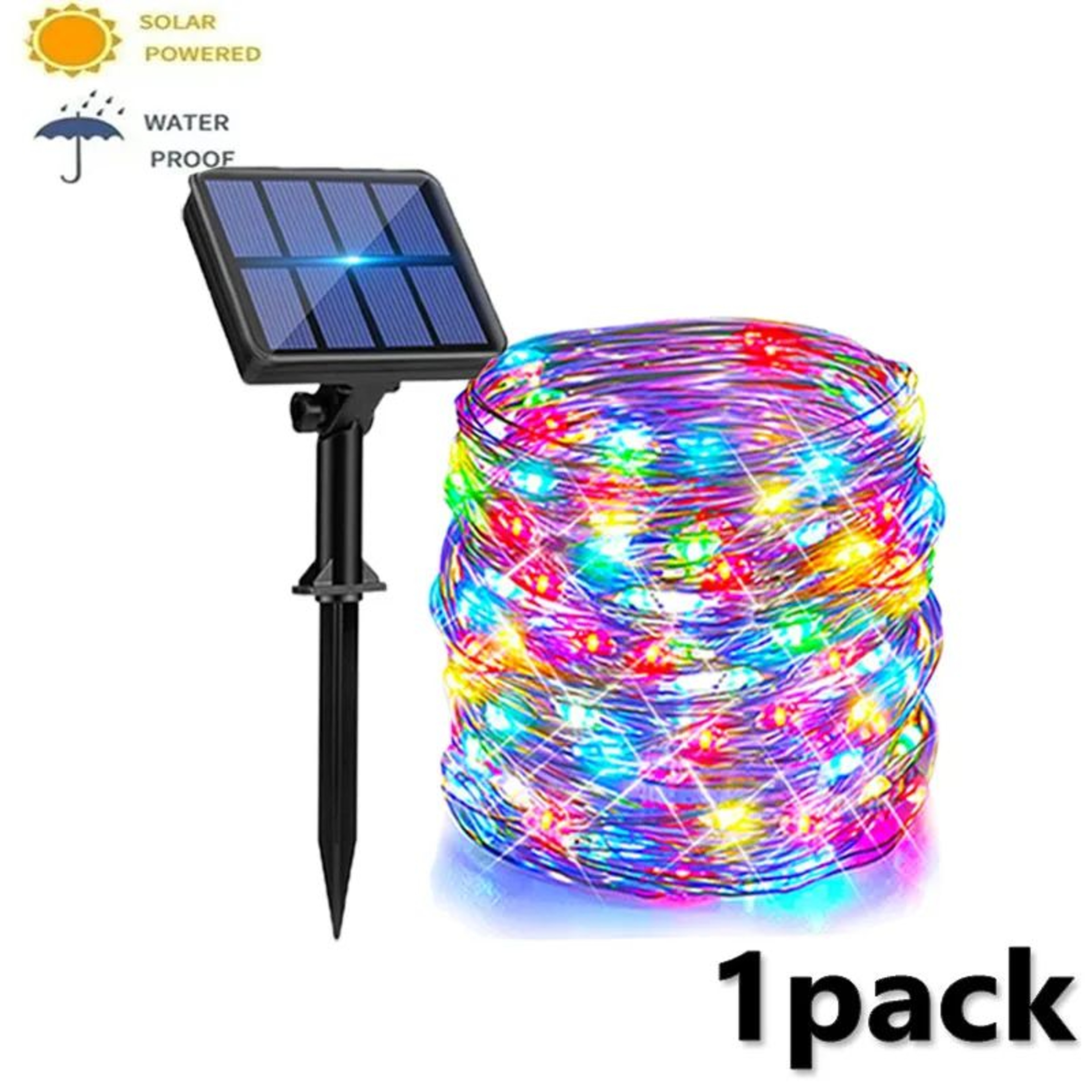 4 Pack Solar String Lights With 8 Modes Waterproof Copper Wire Fairy Lights 6