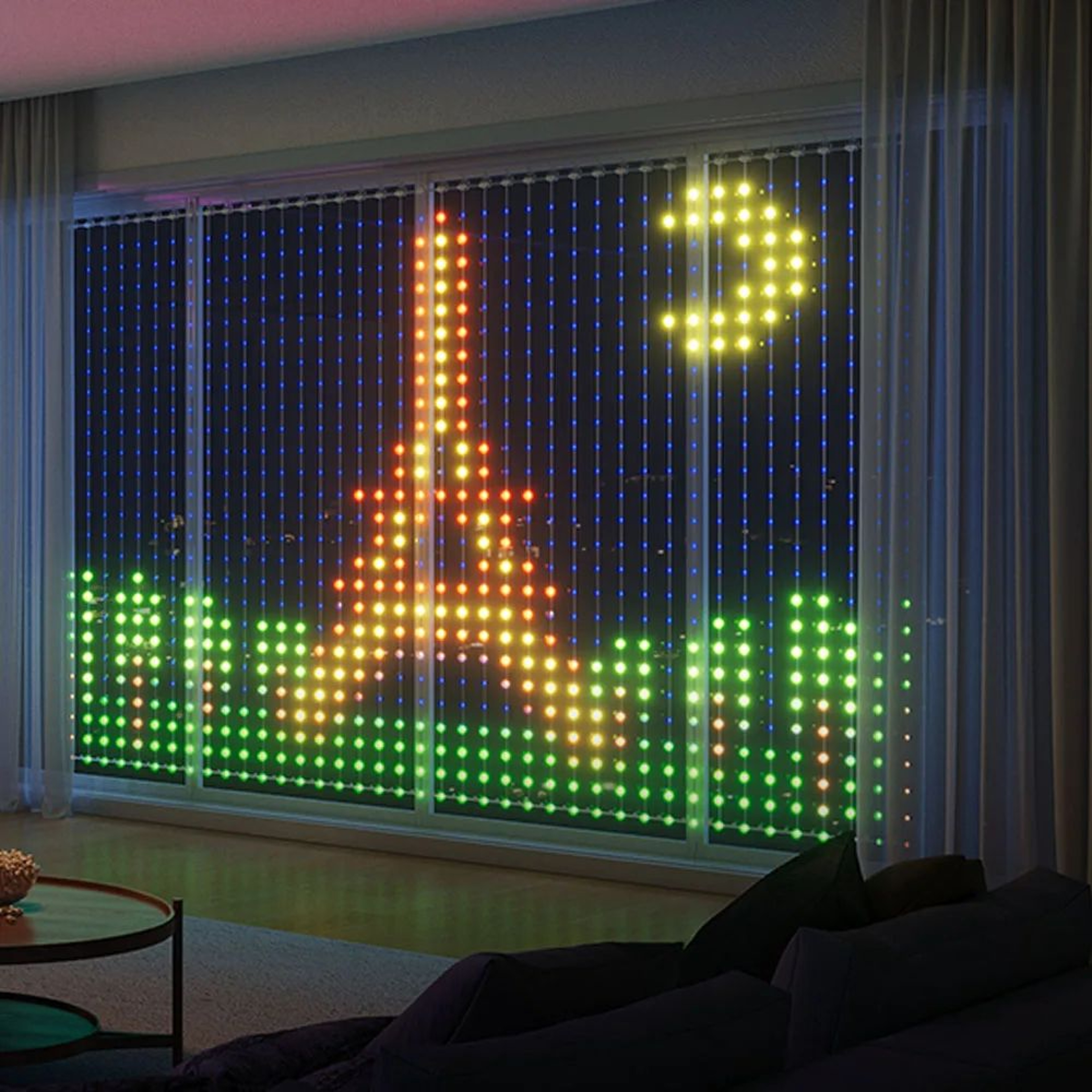USB Smart LED Curtain Lights With App Control Music Sync And DIY Patterns 5