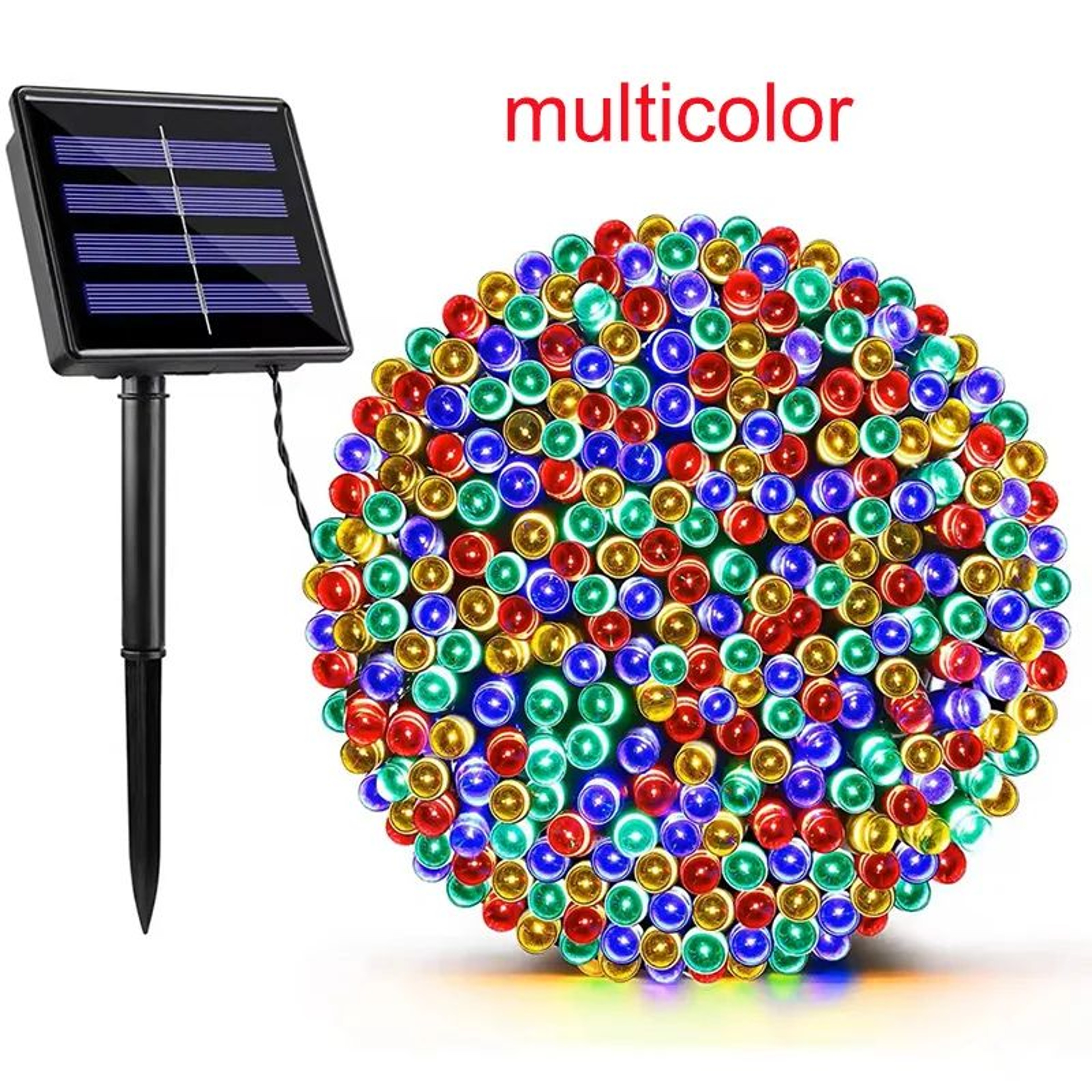 Large Panel Solar String Lights With Remote 8 Modes Waterproof Outdoor Fairy Lights 6