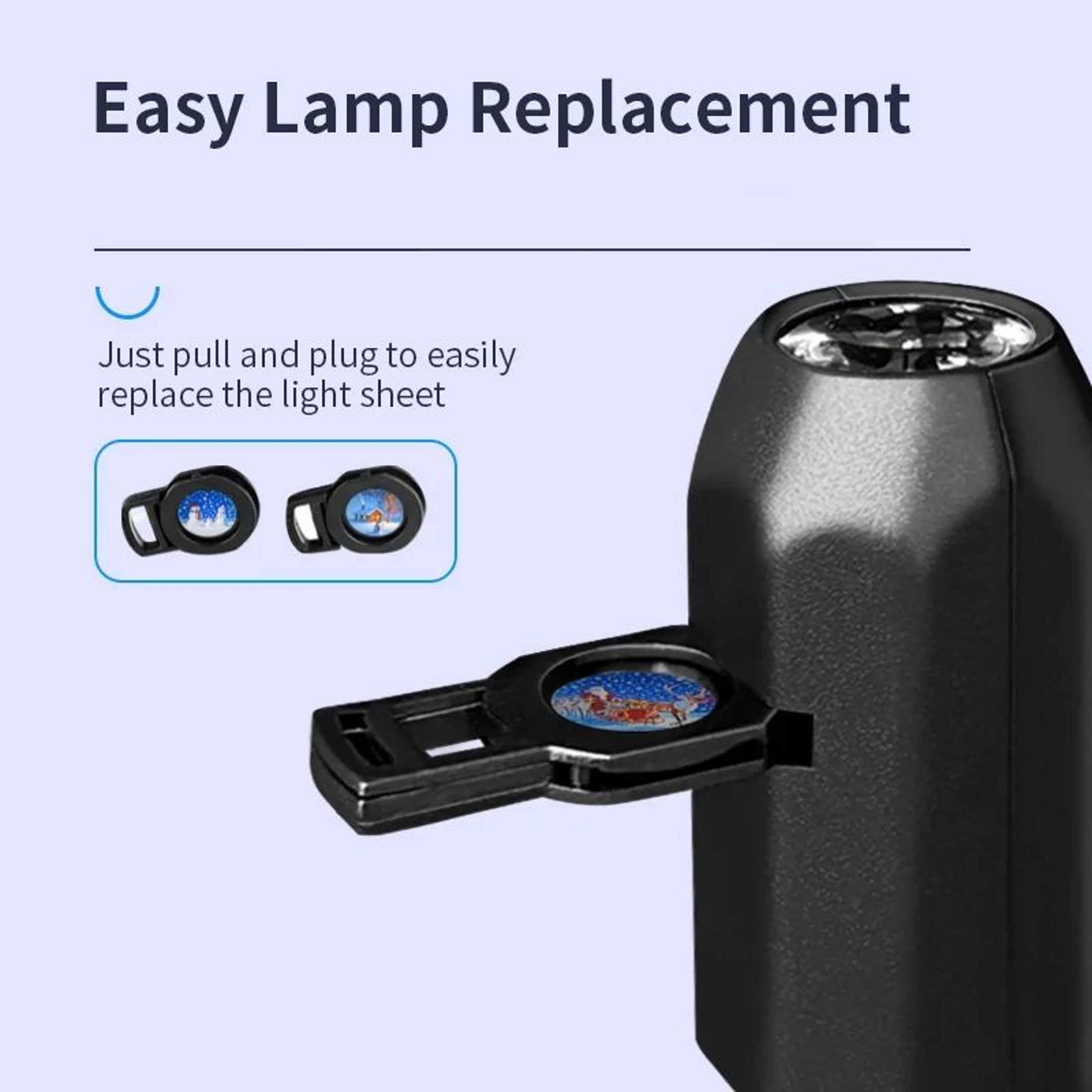 USB Christmas Projector Light With Switchable Santa And Reindeer Patterns 4