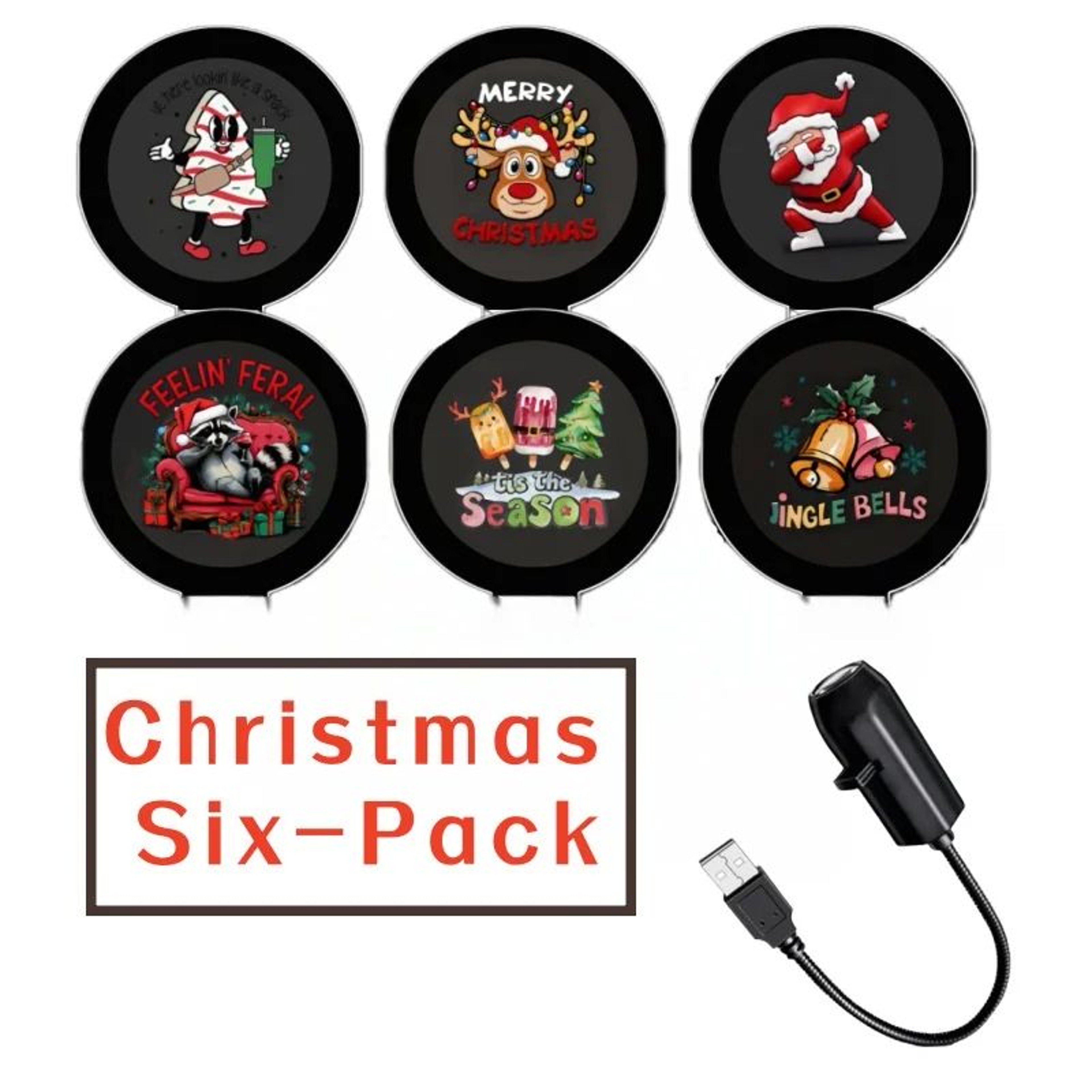 USB Christmas Projector Light With Switchable Santa And Reindeer Patterns 9