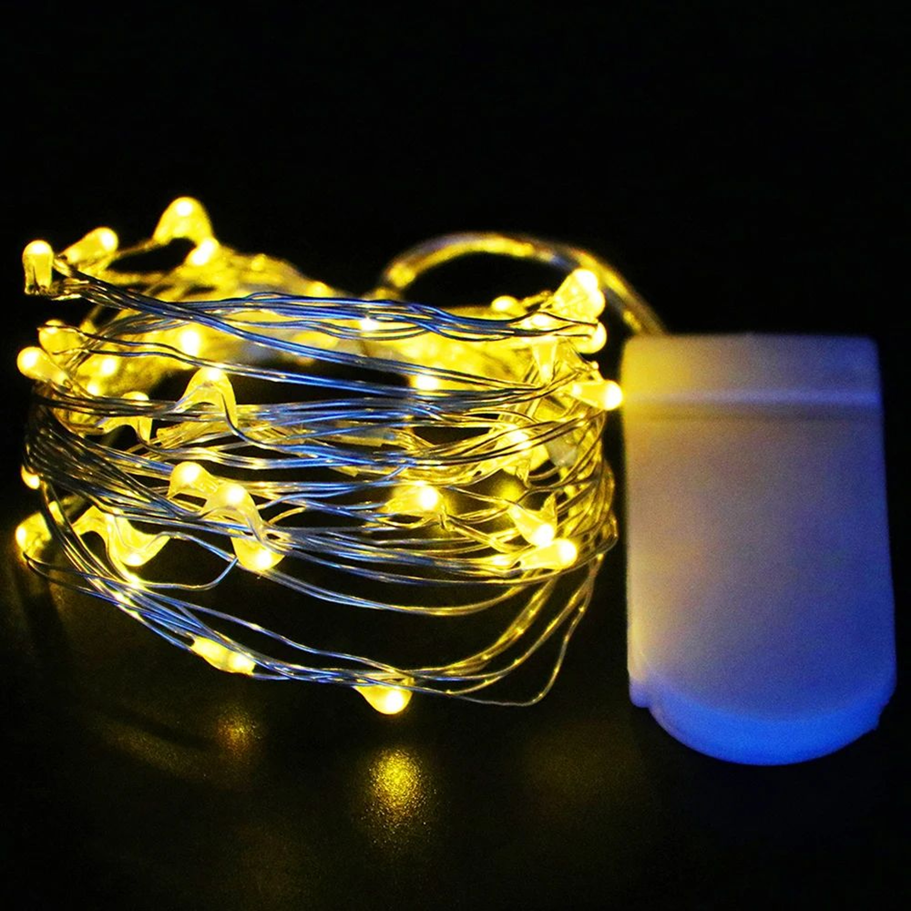Battery Powered Copper Wire Fairy Lights Waterproof LED String Lights 1M 2M 4M 8