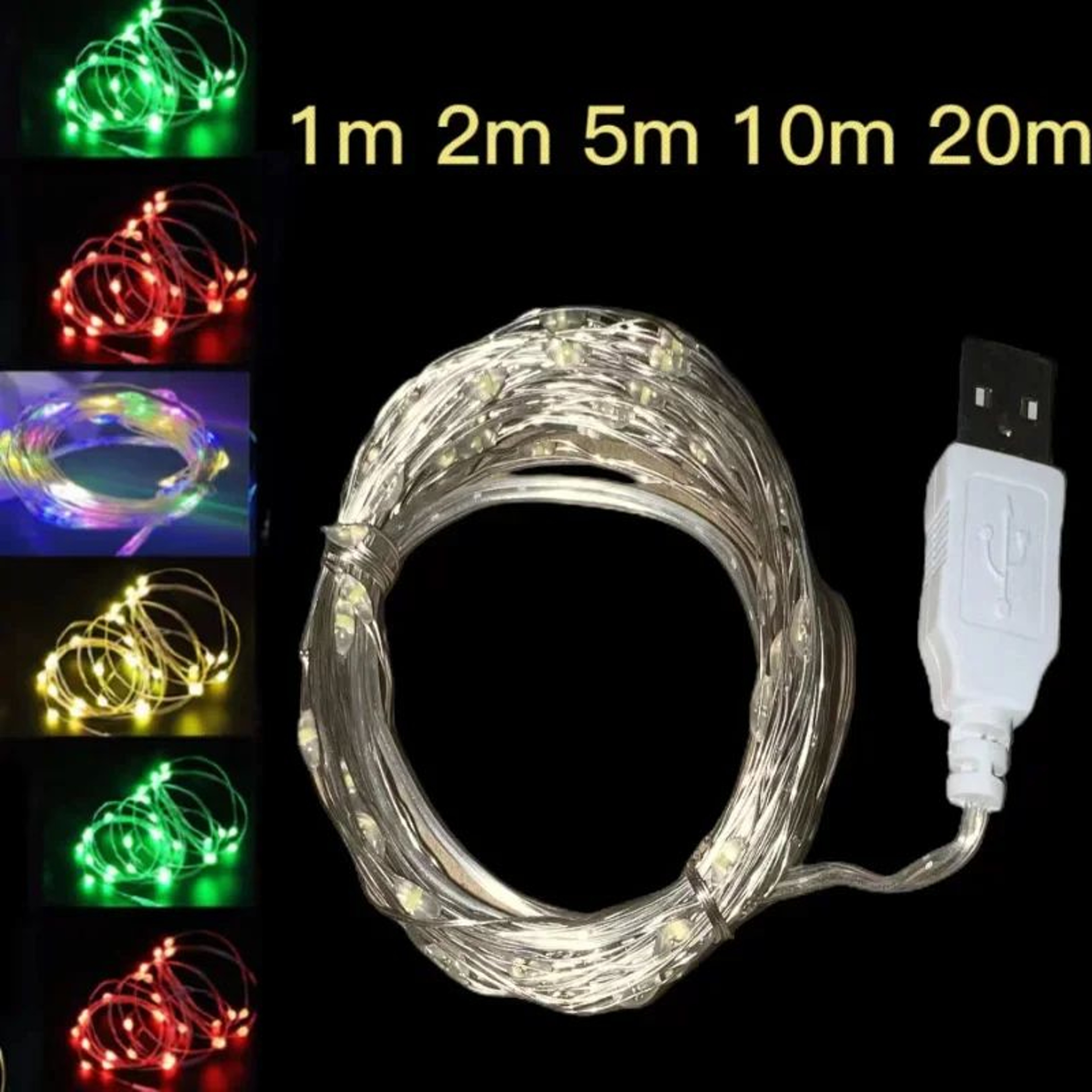 USB Copper Wire Fairy String Lights For Christmas Wedding And Party Decor 0