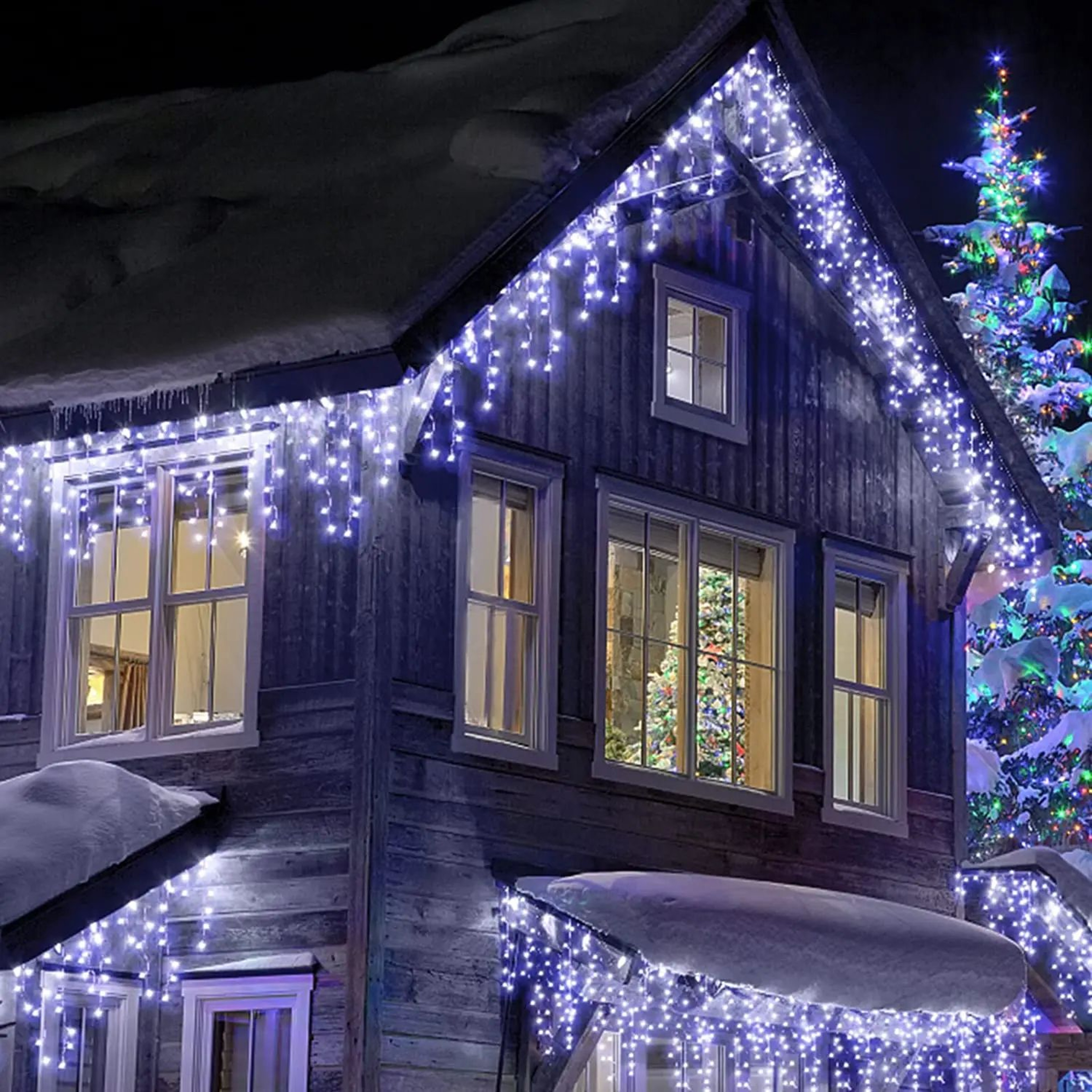 4M20M LED Icicle String Lights With 8 Modes For Outdoor Christmas Decor 0