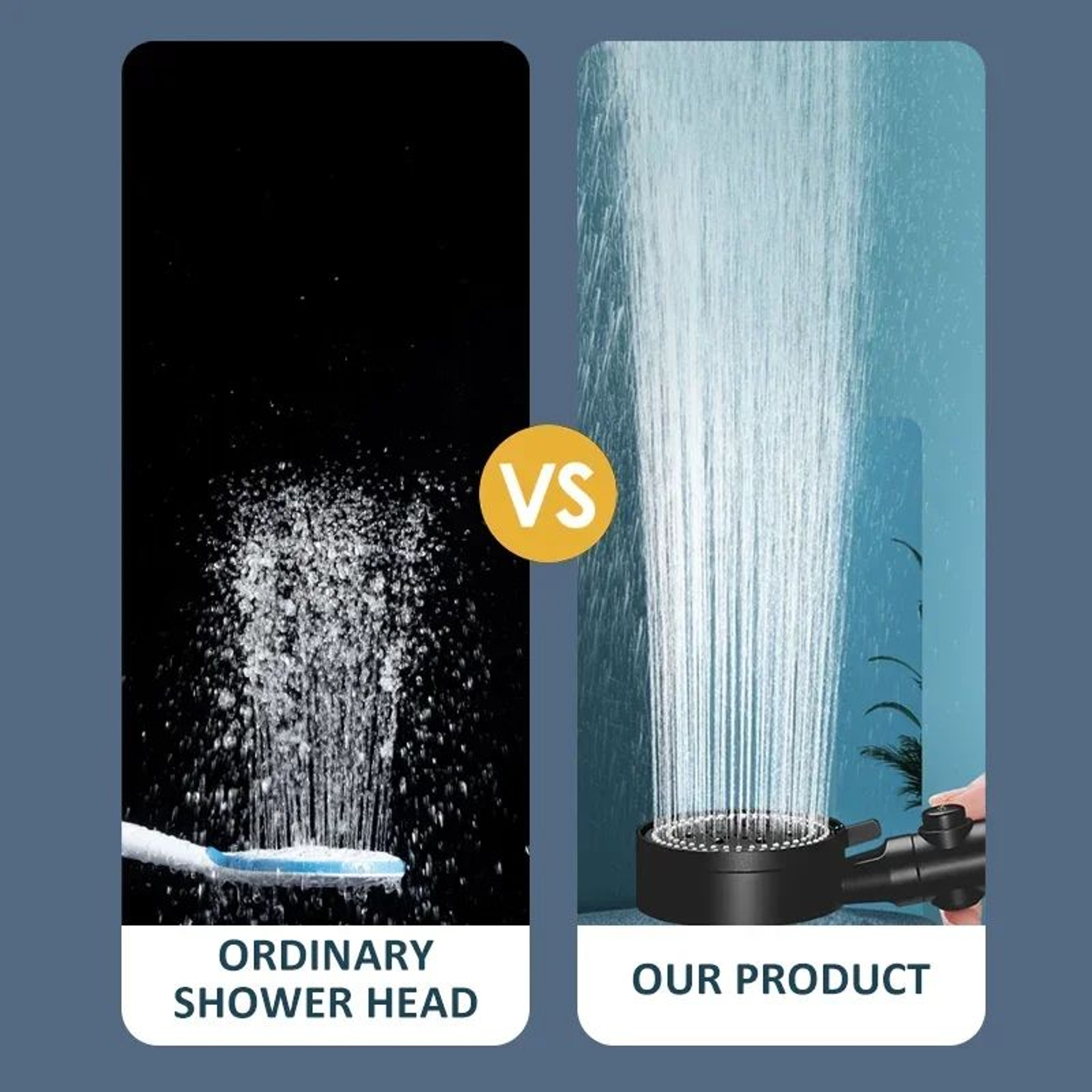 5Mode High Pressure Handheld Shower Head With OneTouch Stop And WaterSaving Spray 3