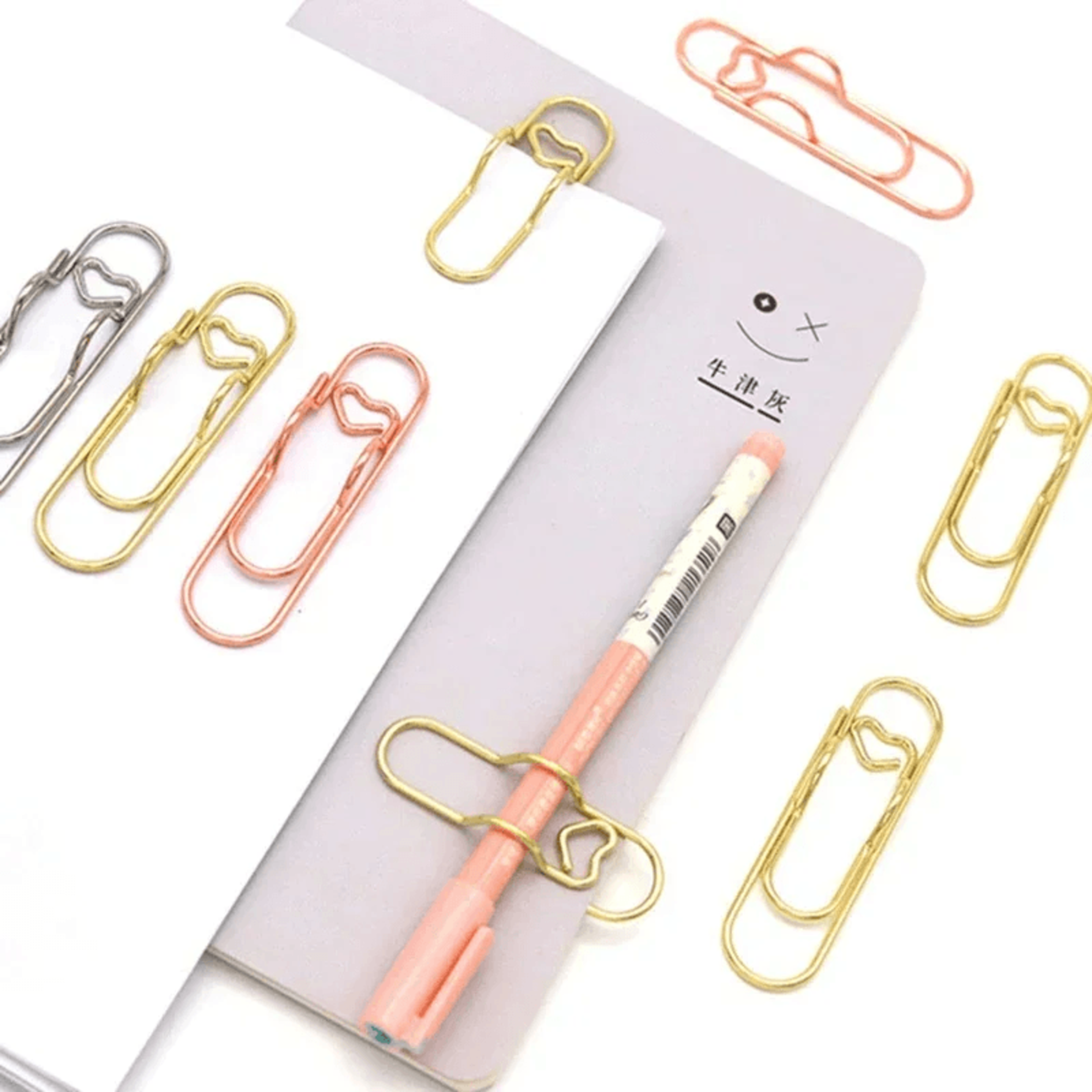 Heart Shaped Notebook Clips Metal Bookmark And Page Holders 10100PCS 3