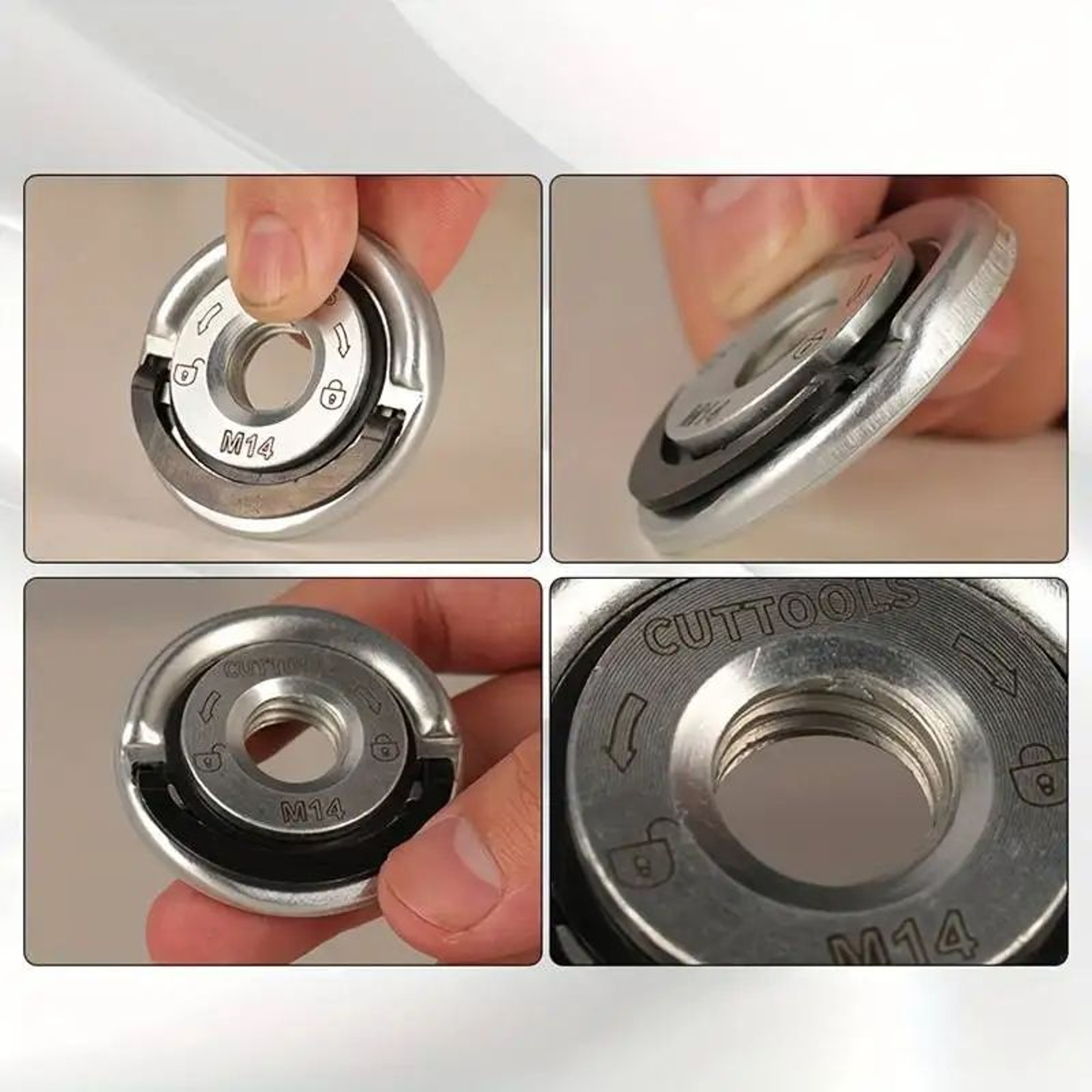 M14 Quick Release Angle Grinder Locking Nut SelfLocking Flange 4