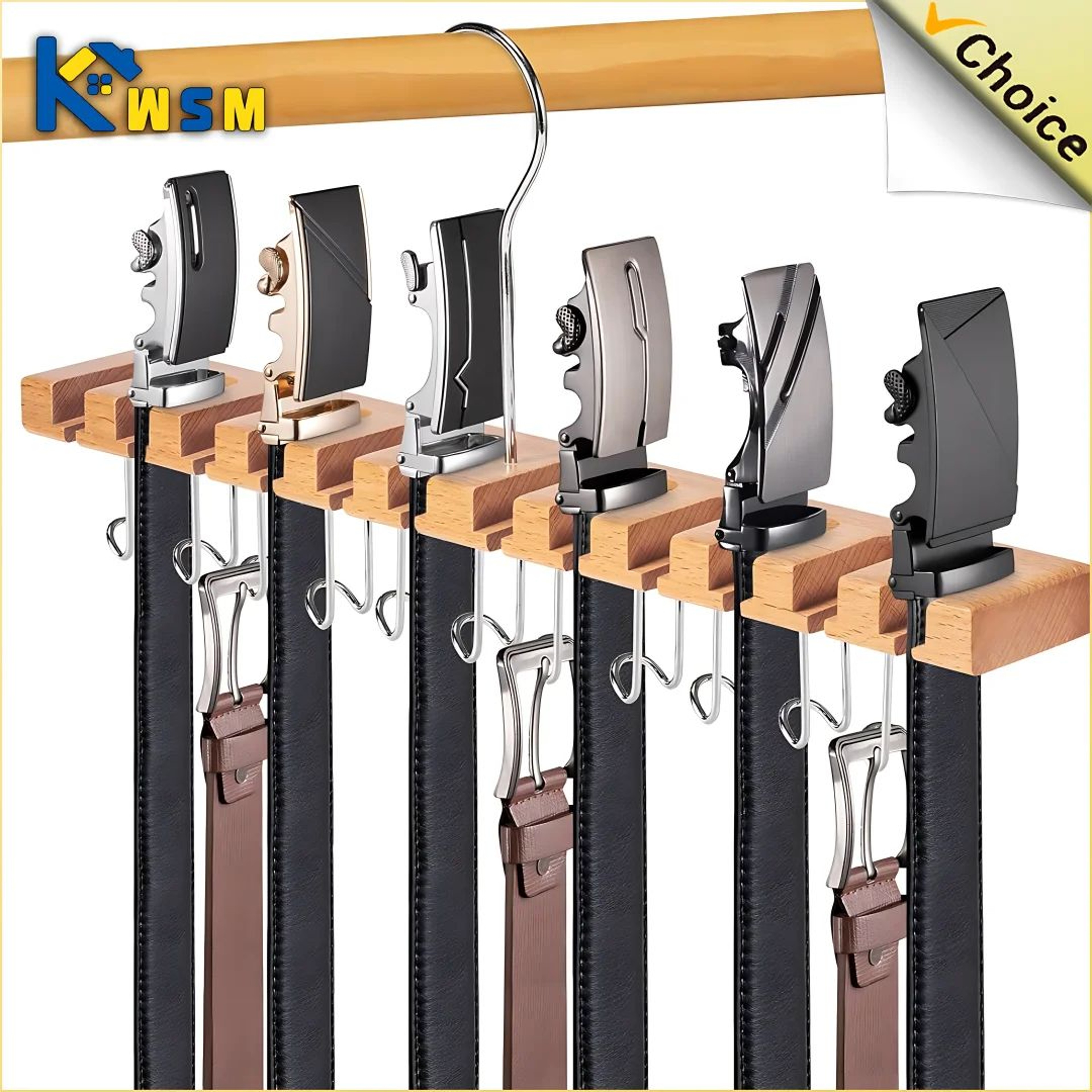 360 Rotating Belt Hanger And Tie Organizer For SpaceSaving Closet Storage 0