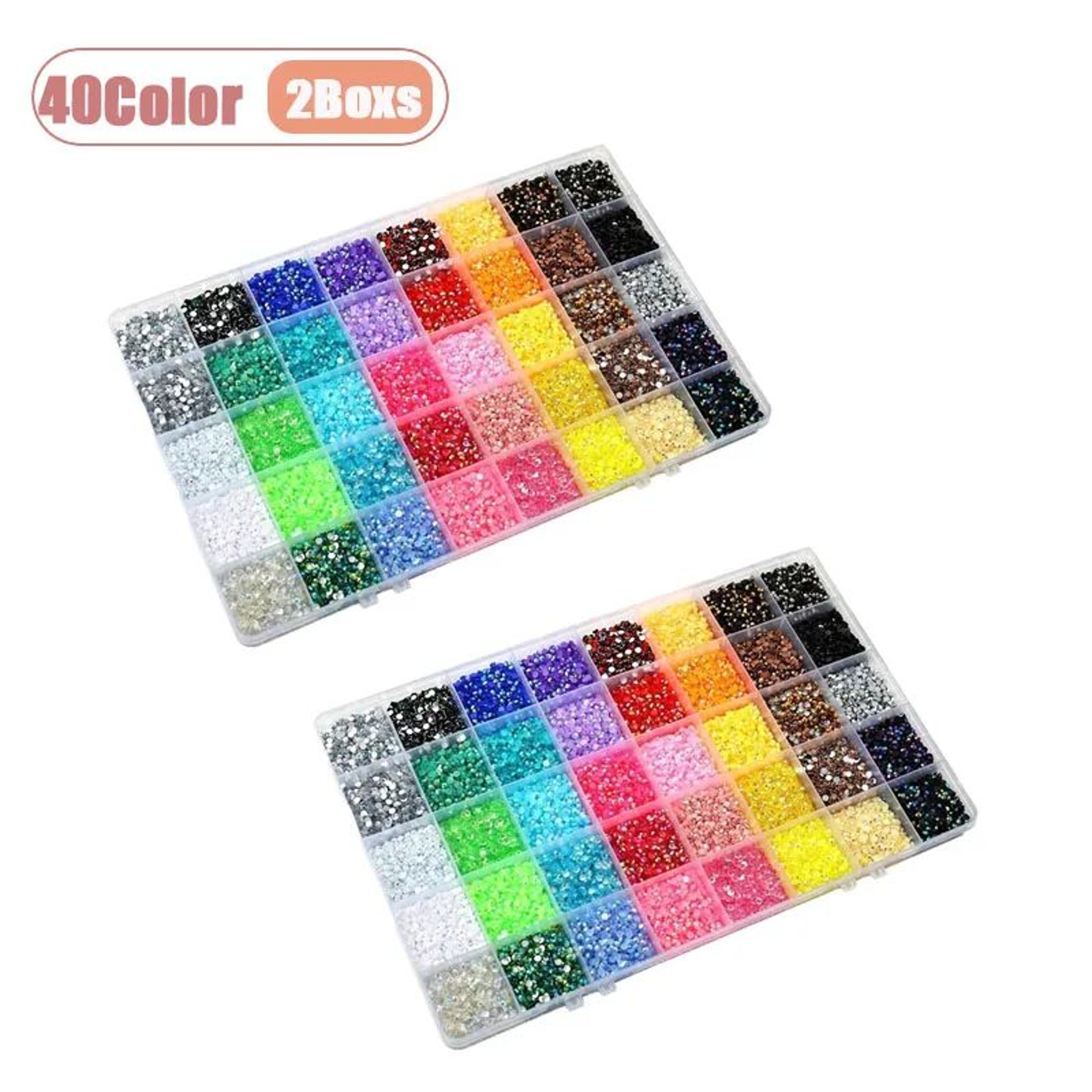 40Color 3mm Resin Rhinestone Bedazzling Kit For Crafts And Nail Art 7