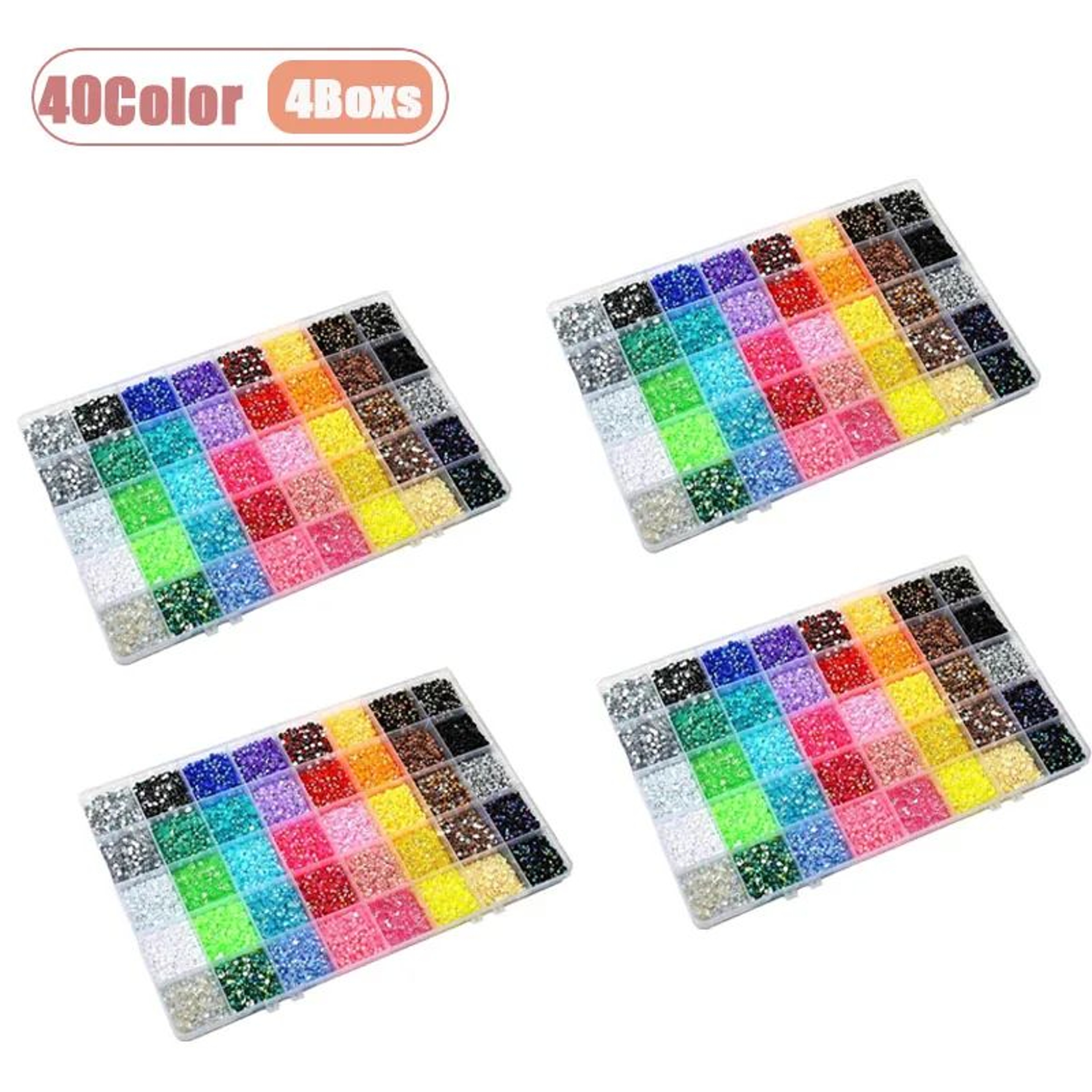 40Color 3mm Resin Rhinestone Bedazzling Kit For Crafts And Nail Art 8
