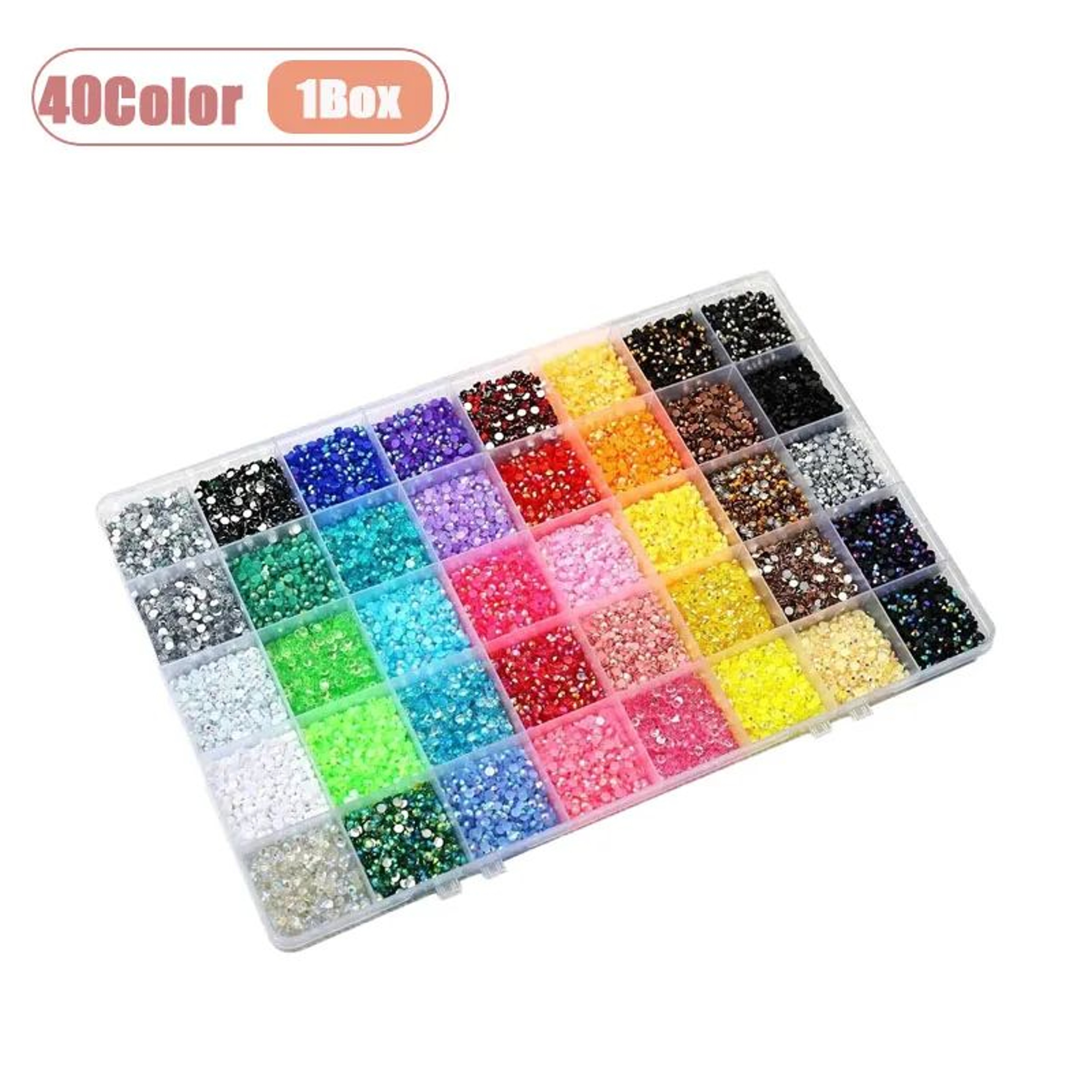 40Color 3mm Resin Rhinestone Bedazzling Kit For Crafts And Nail Art 6