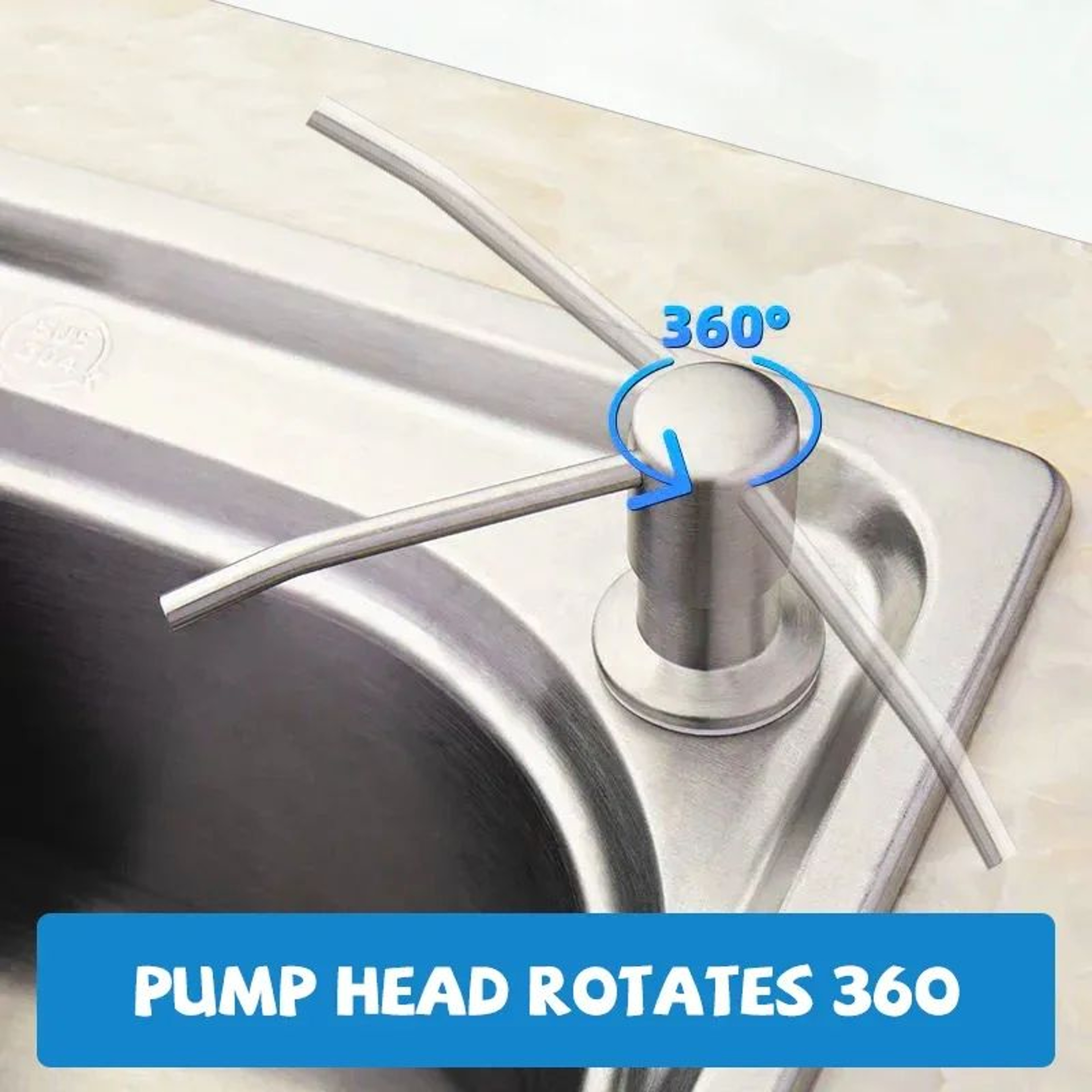 Stainless Steel Kitchen Sink Soap Dispenser Pump 1
