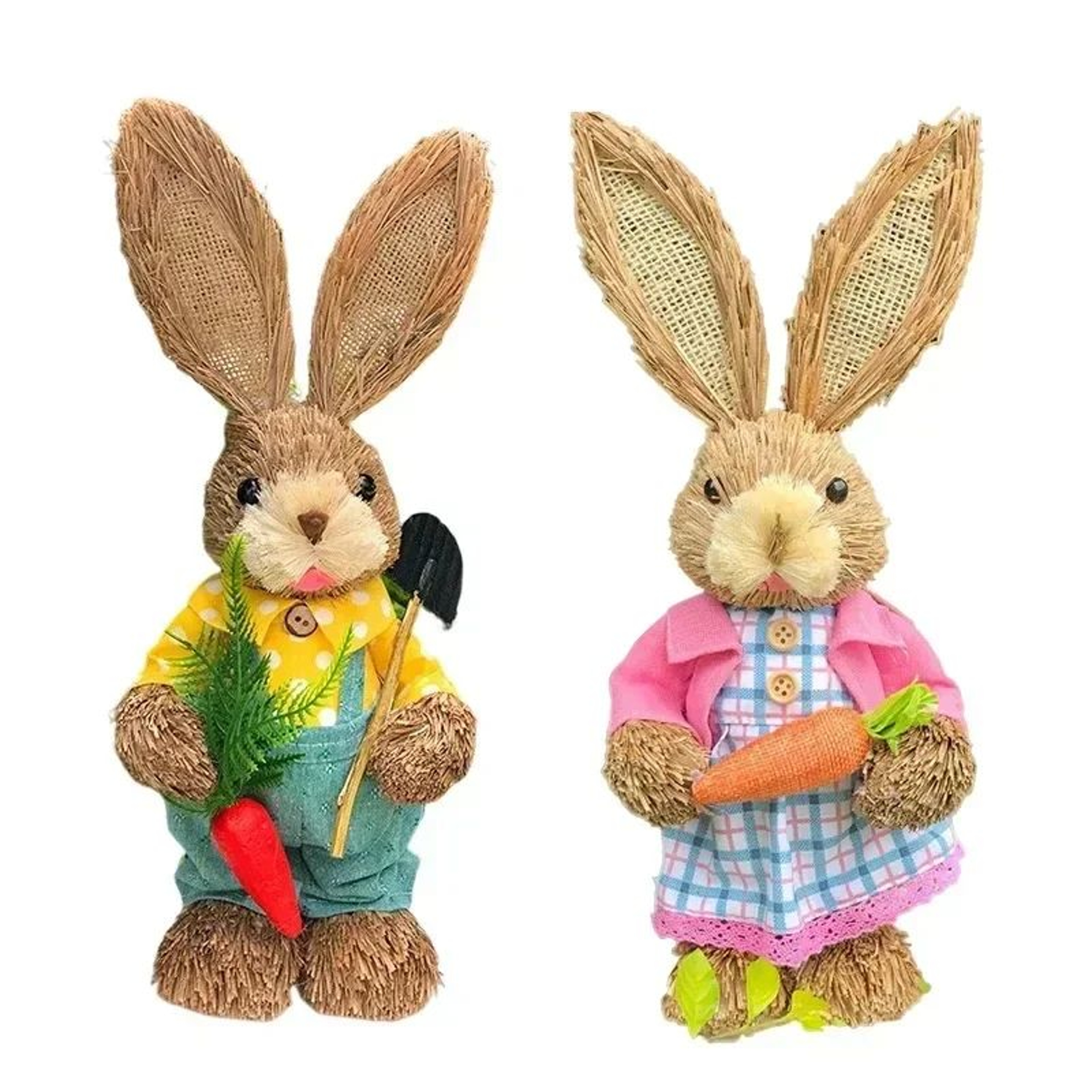 Rustic Handmade Easter Bunny Ornament For Spring Home And Party Decor 5
