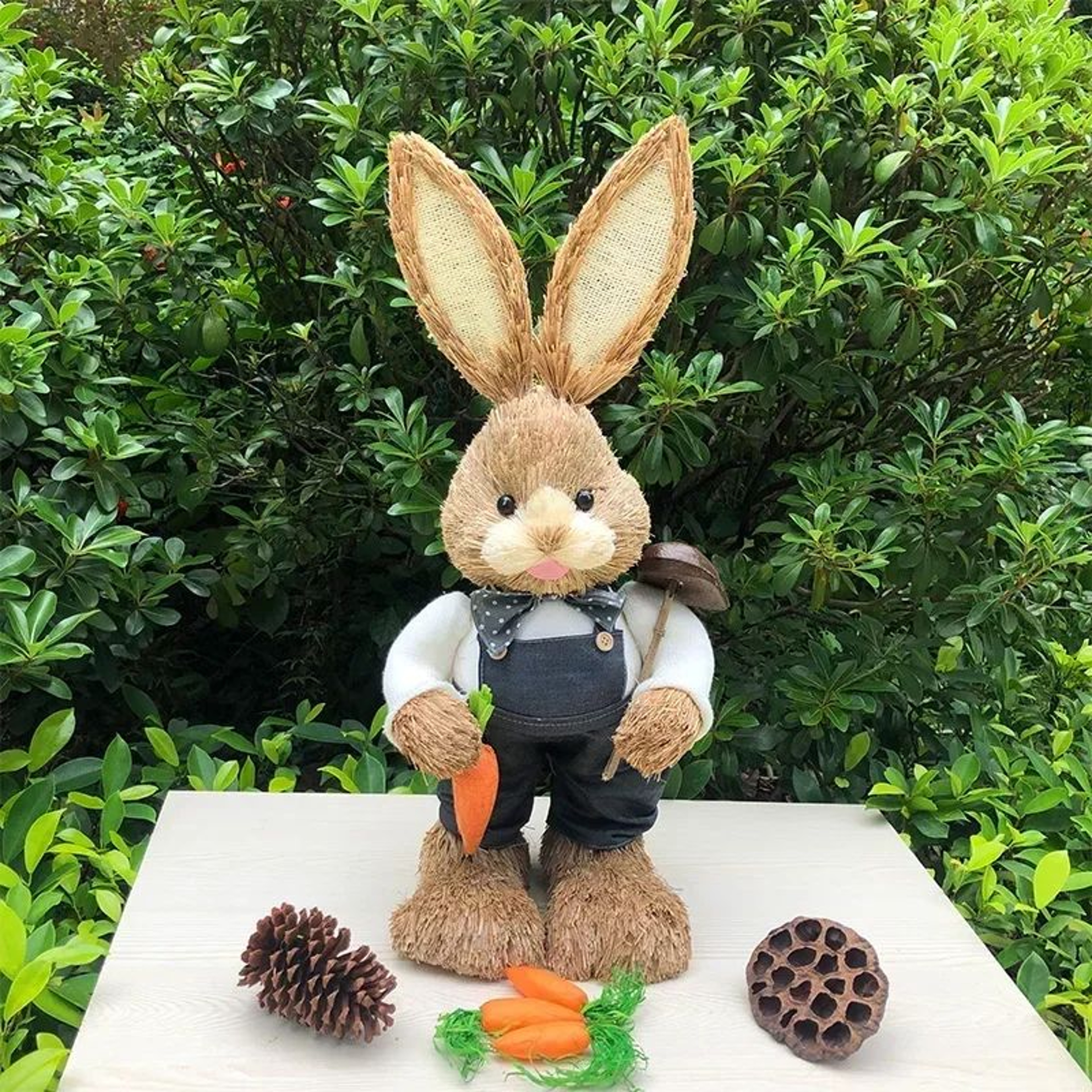 Rustic Handmade Easter Bunny Ornament For Spring Home And Party Decor 8