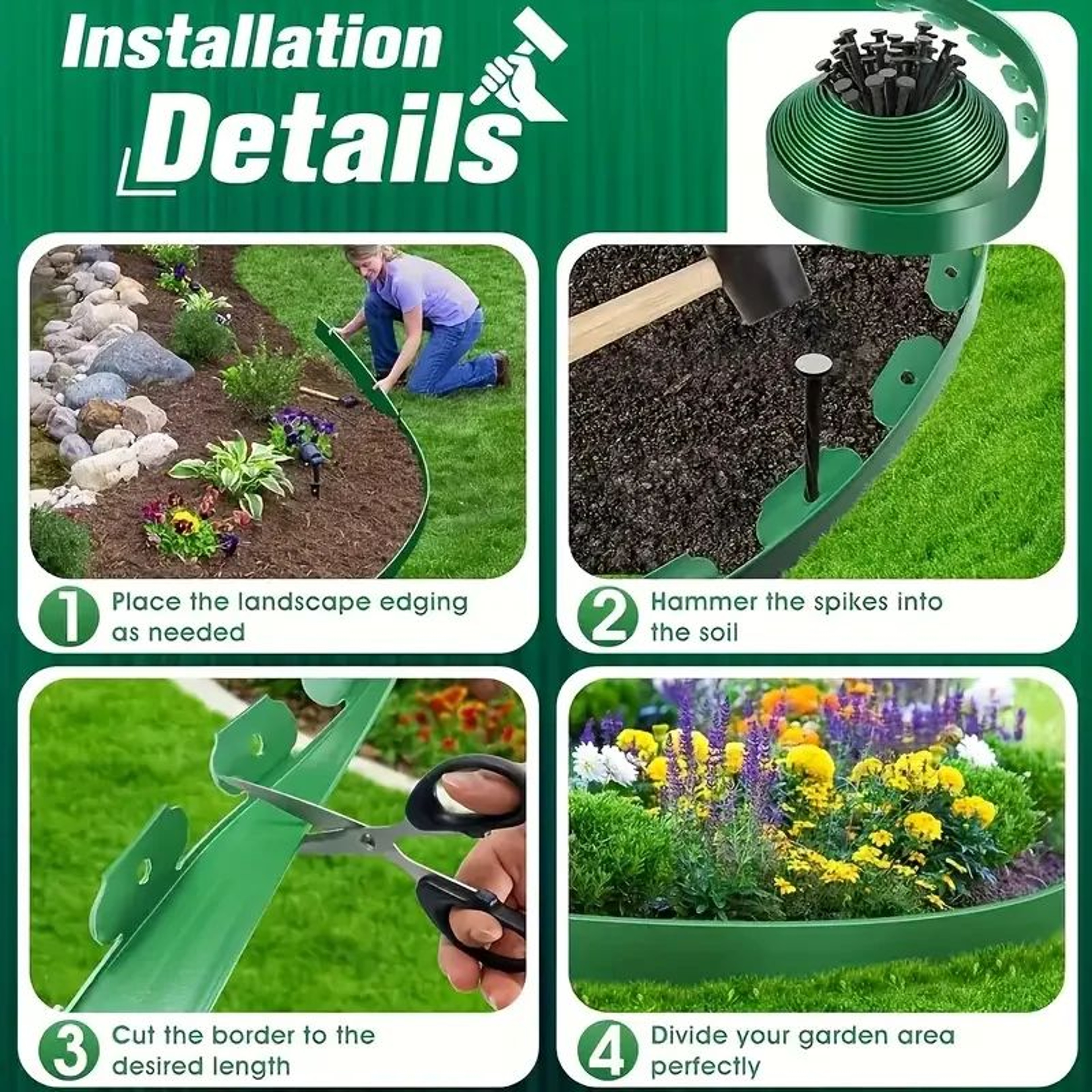 10M Heavy Duty LShaped Lawn Edging Landscape Border 2