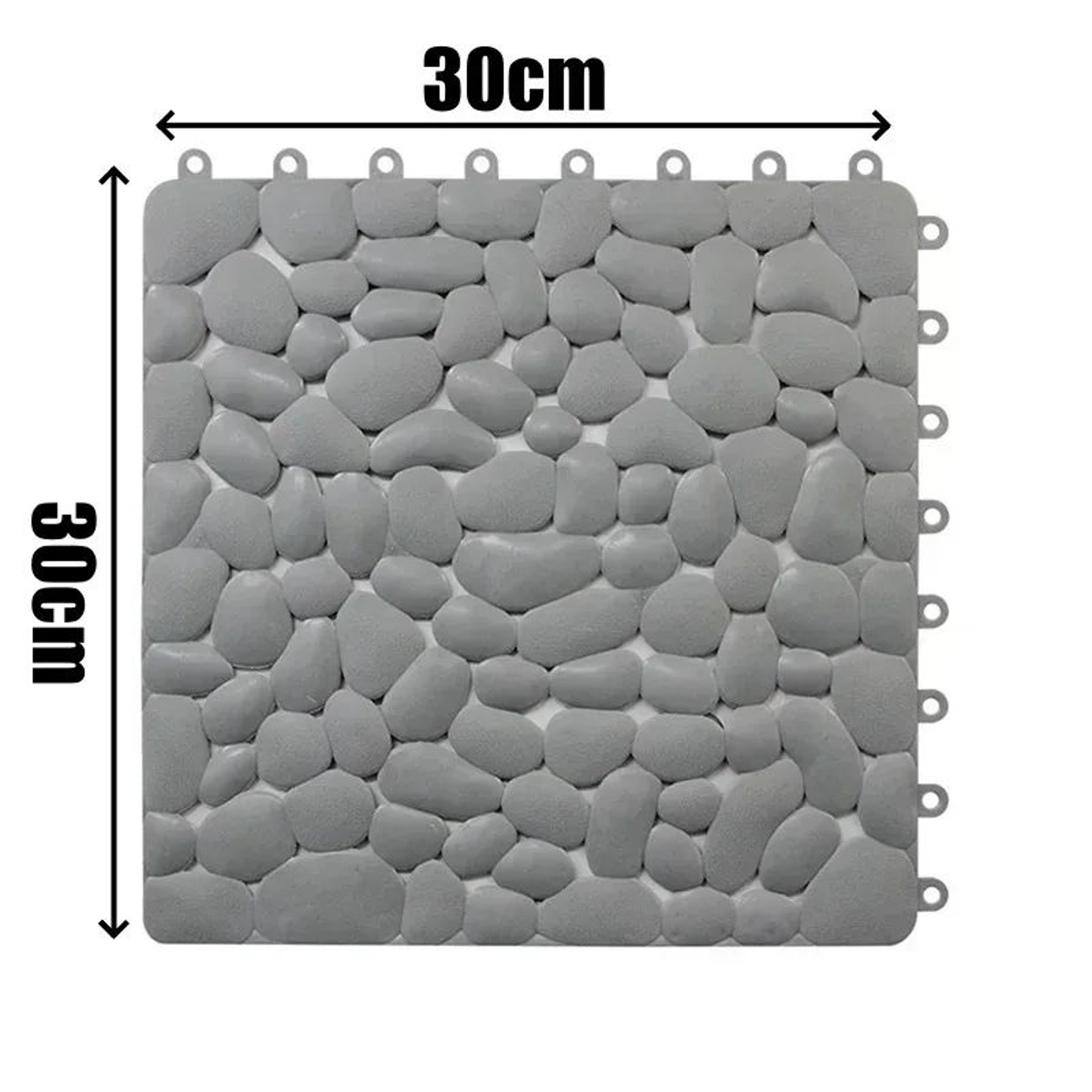 Interlocking Pebble Non-Slip Shower Mat 11.8 Inch Waterproof Bathroom Floor Tiles – view 7