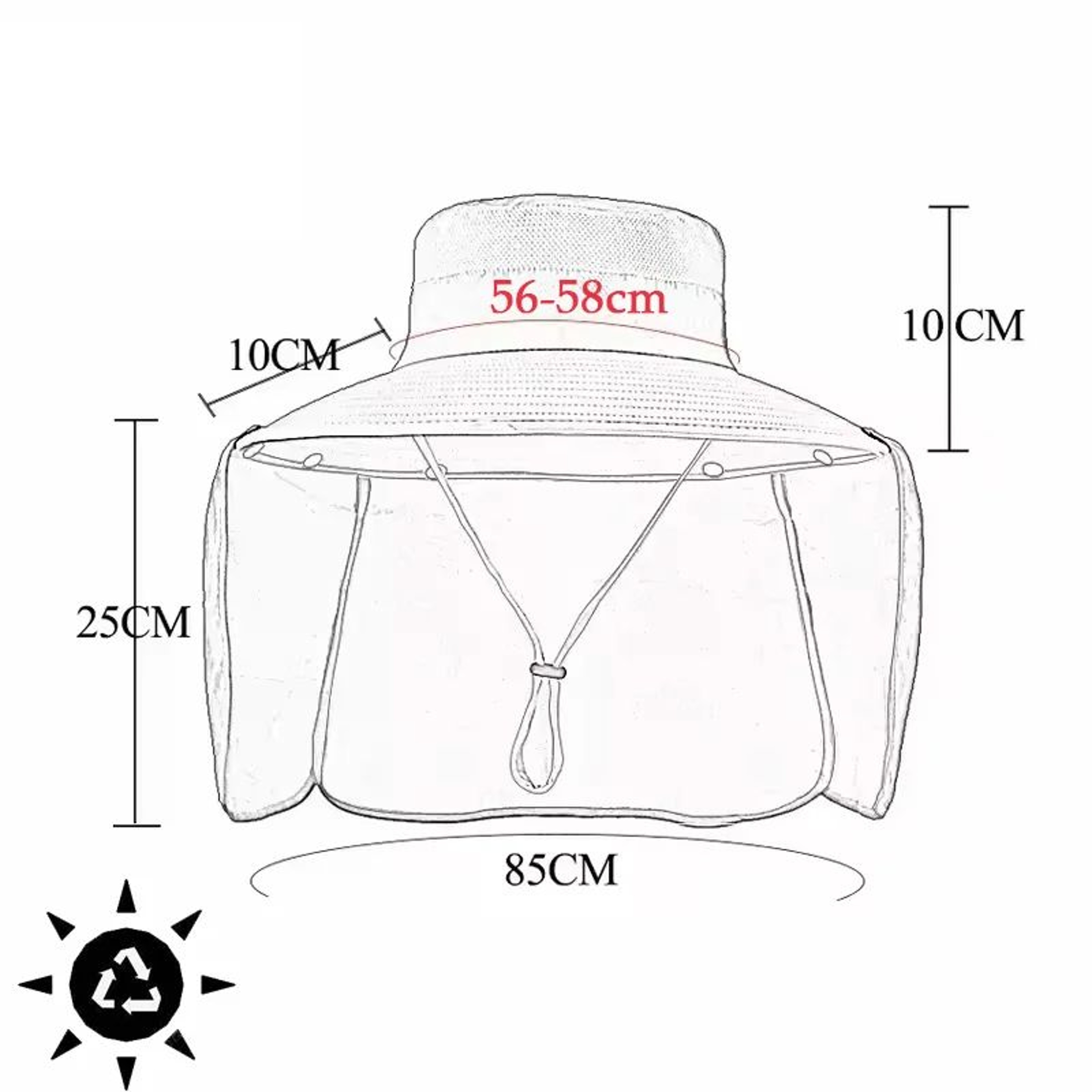 Wide Brim Fishing Sun Hat With Neck Flap For Outdoor Sun Protection 4